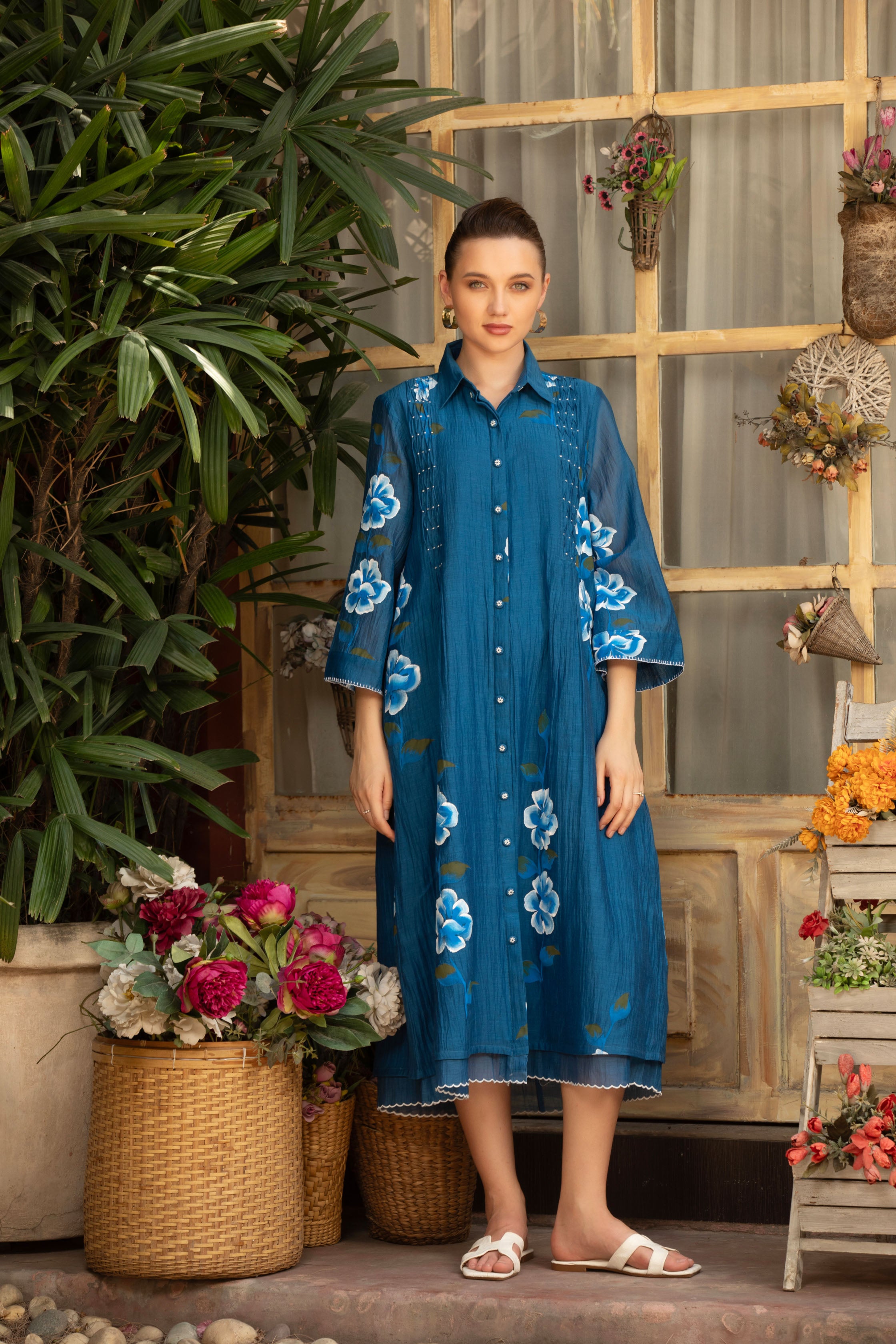 BLUE BLOOM BREEZE DRESS