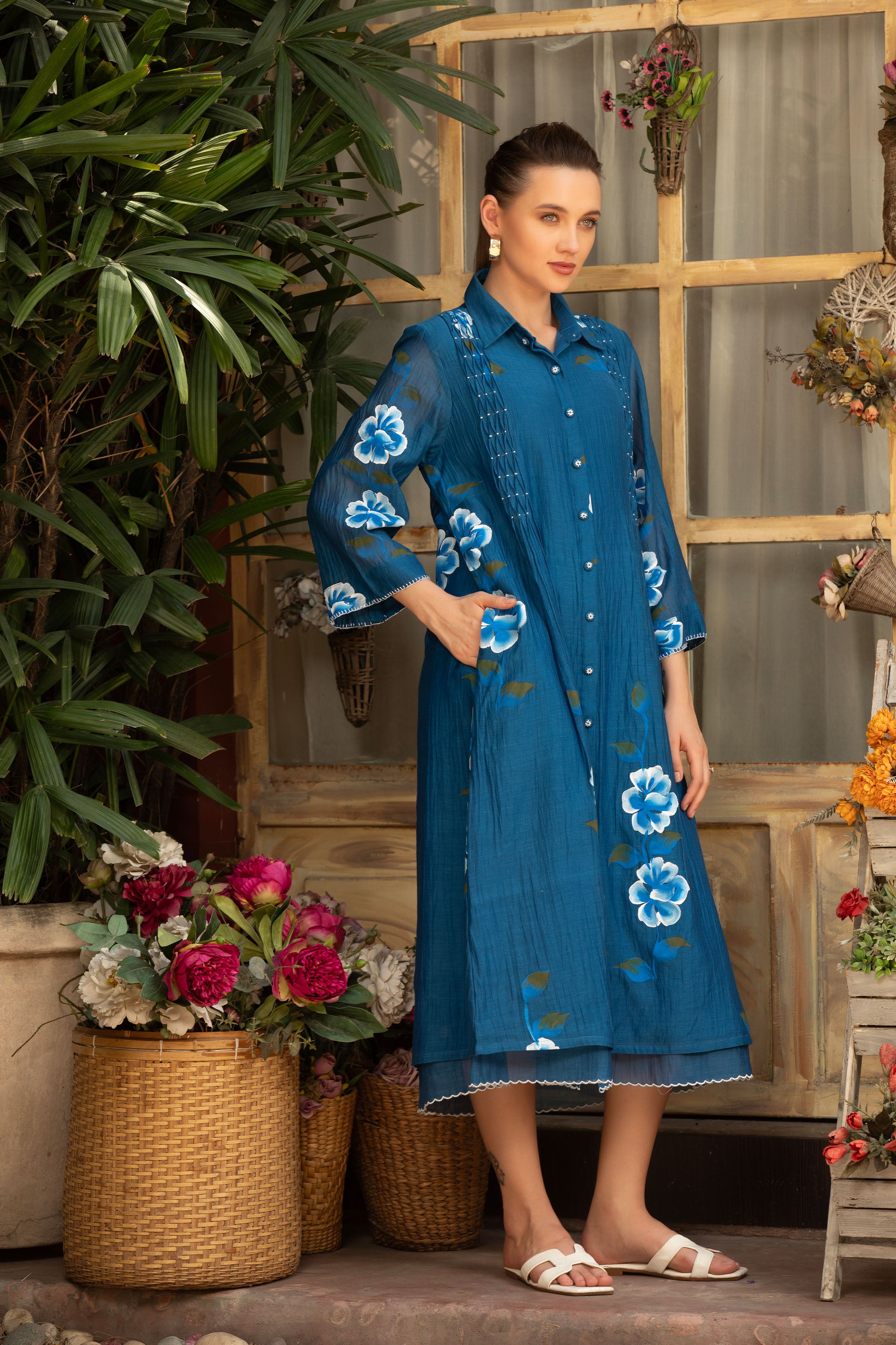 BLUE BLOOM BREEZE DRESS