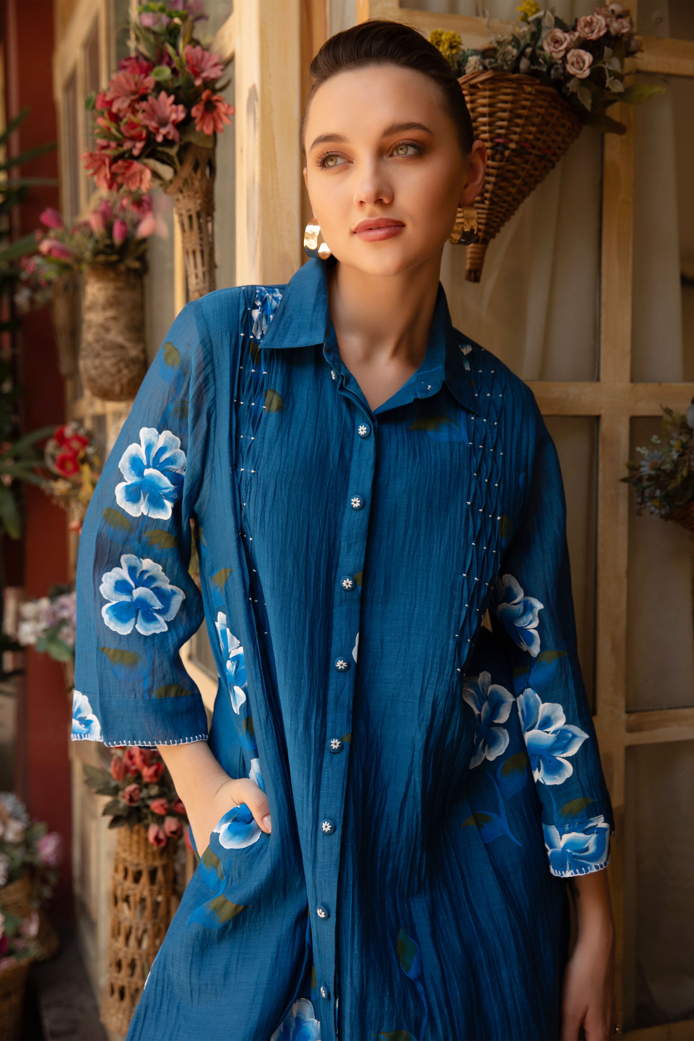 BLUE BLOOM BREEZE DRESS