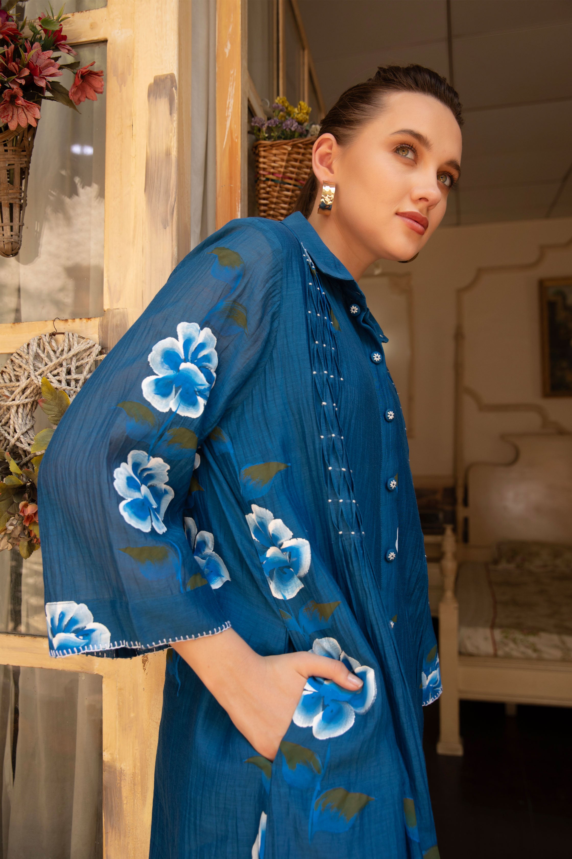 BLUE BLOOM BREEZE DRESS