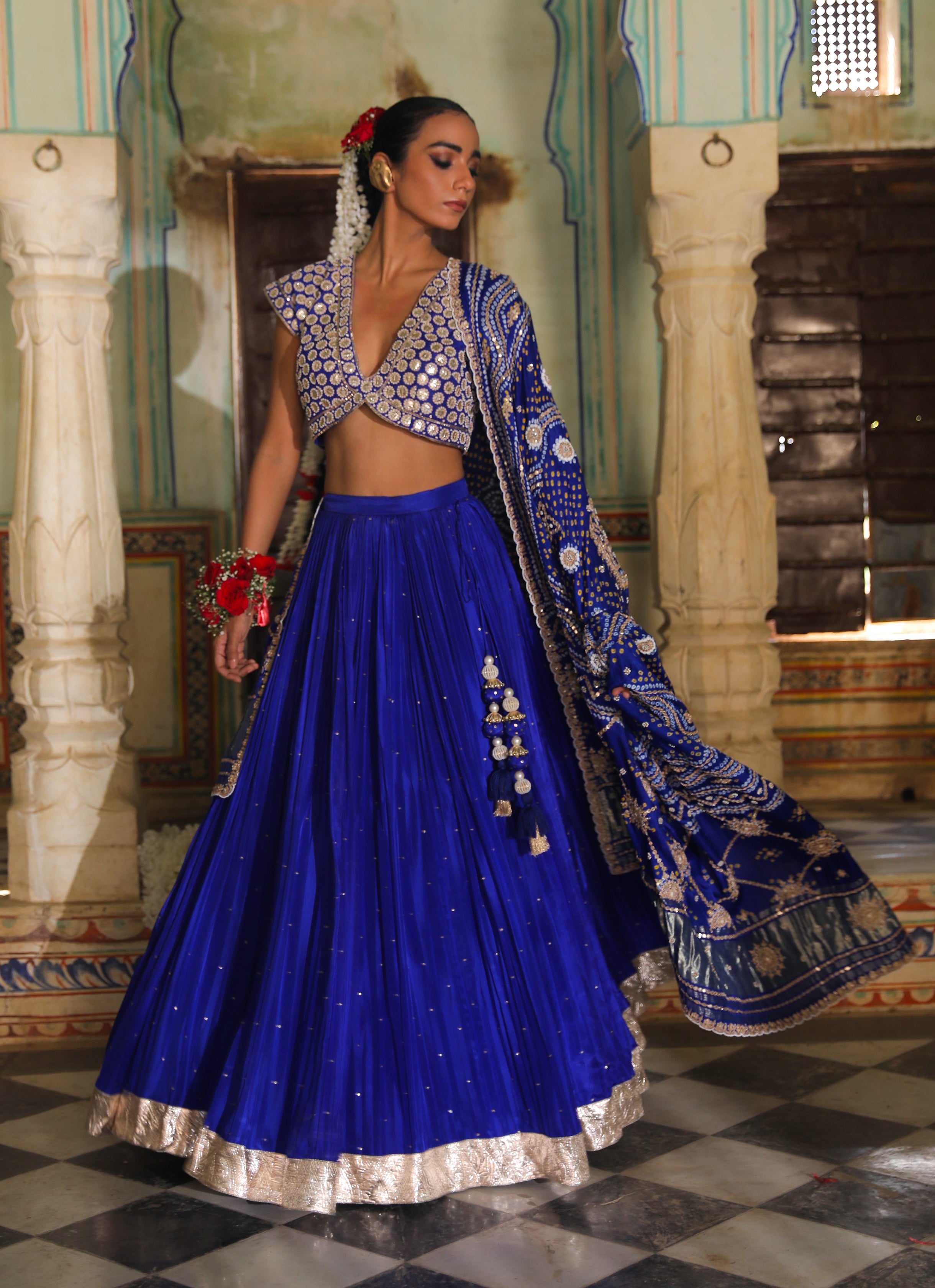 ROYAL BLUE LEHENGA SET