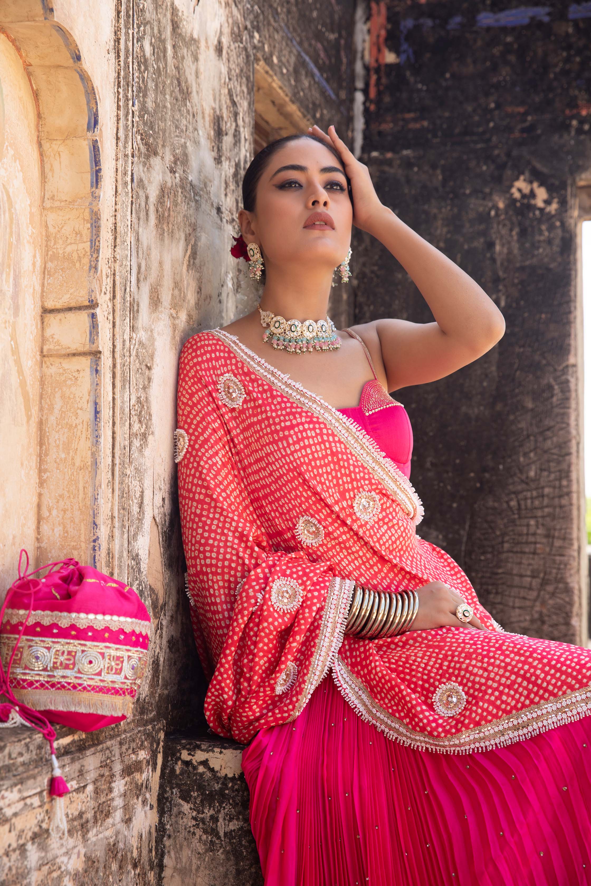 LEHENGA WITH BUSTIER BLOUSE