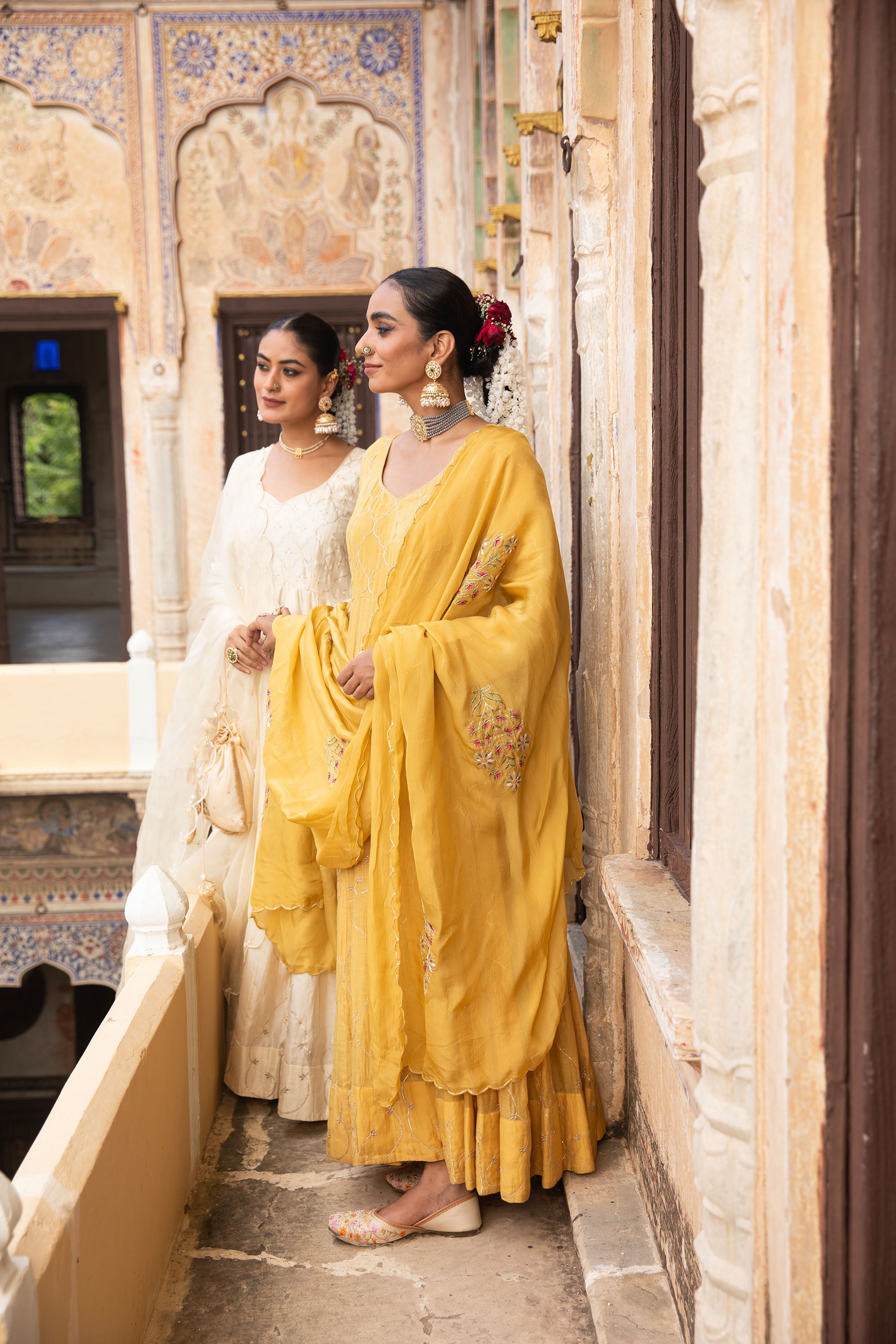 CHANDERI ANARKALI SUIT