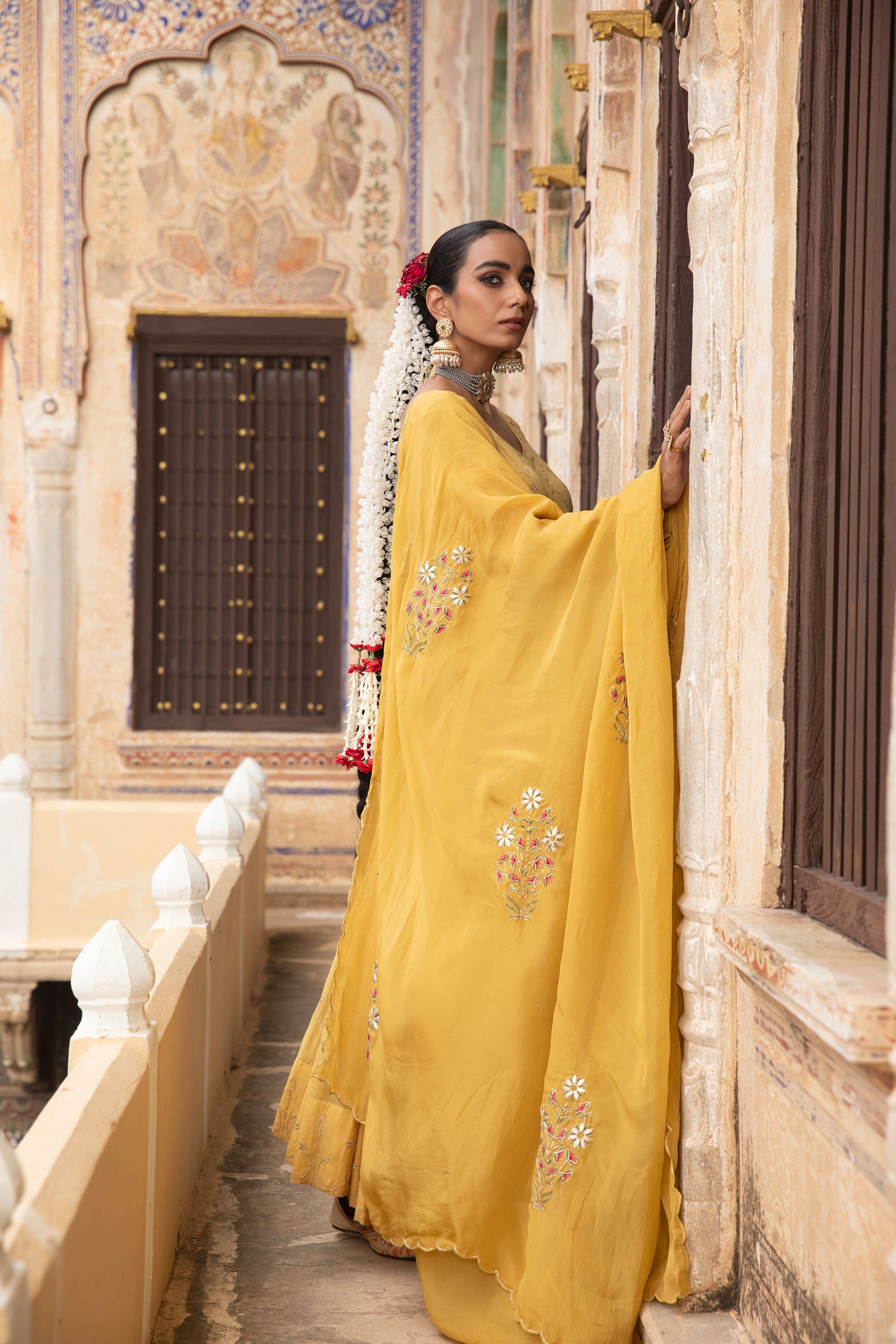 CHANDERI ANARKALI SUIT