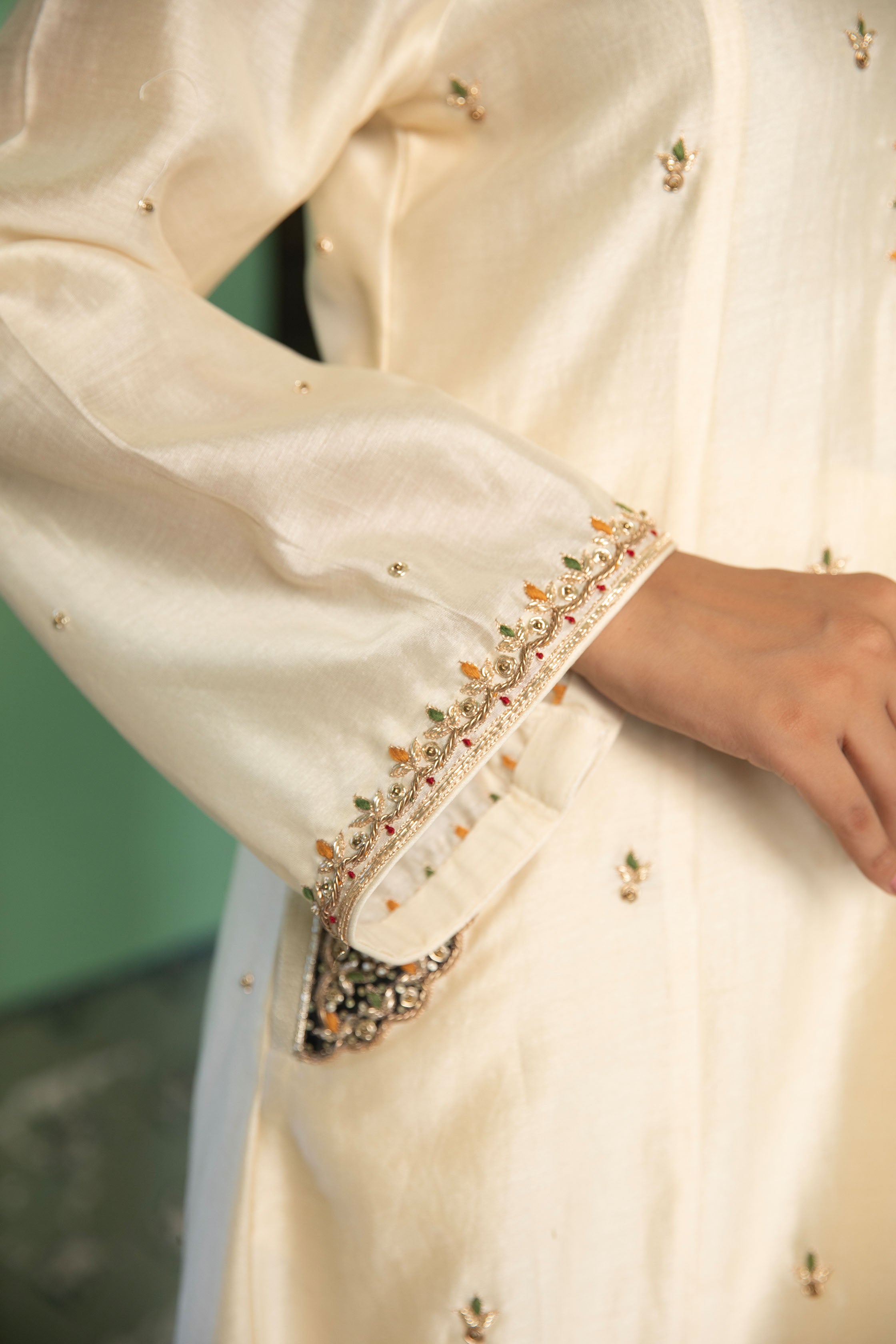 GOLD IVORY KURTA & PANT