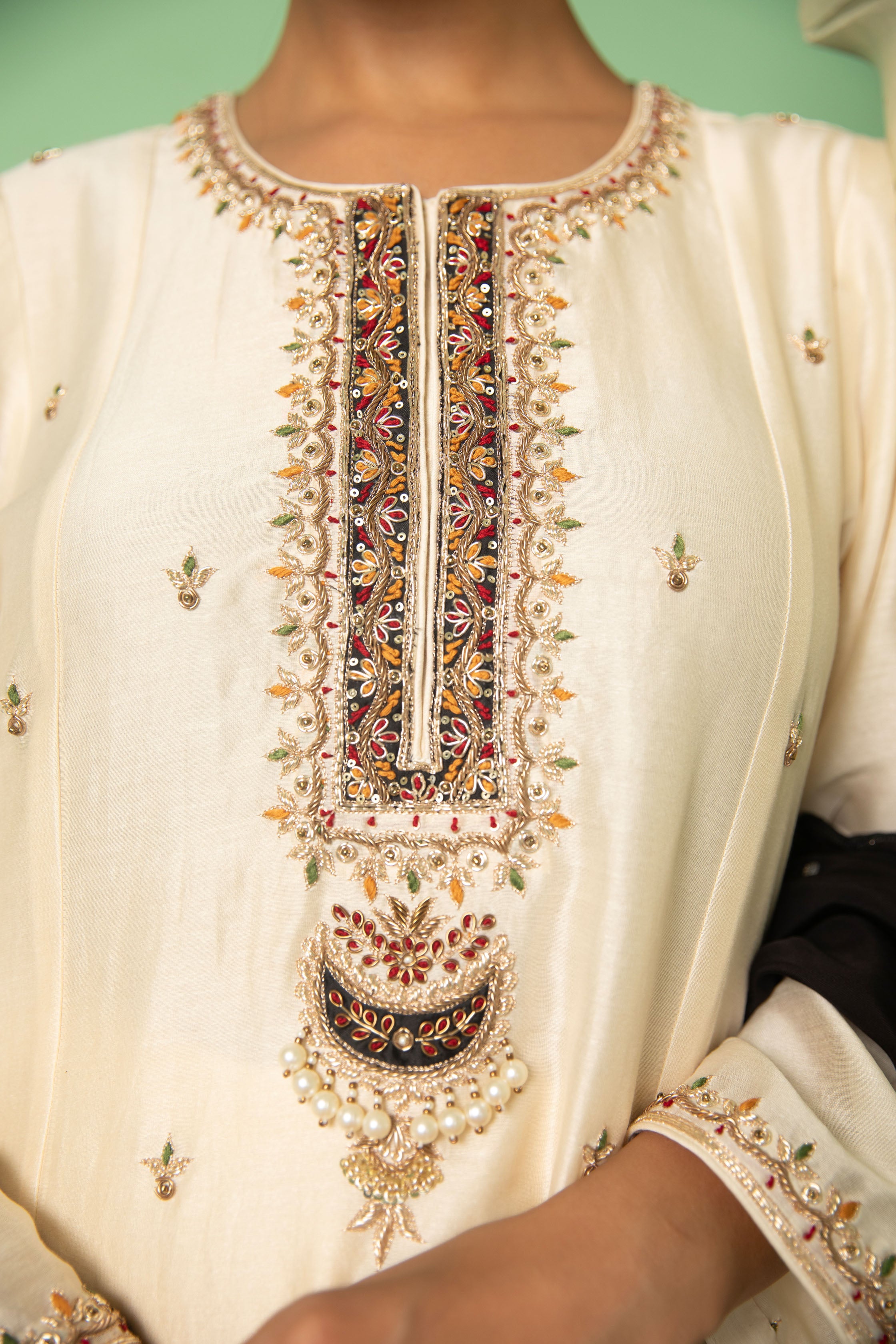 GOLD IVORY KURTA & PANT
