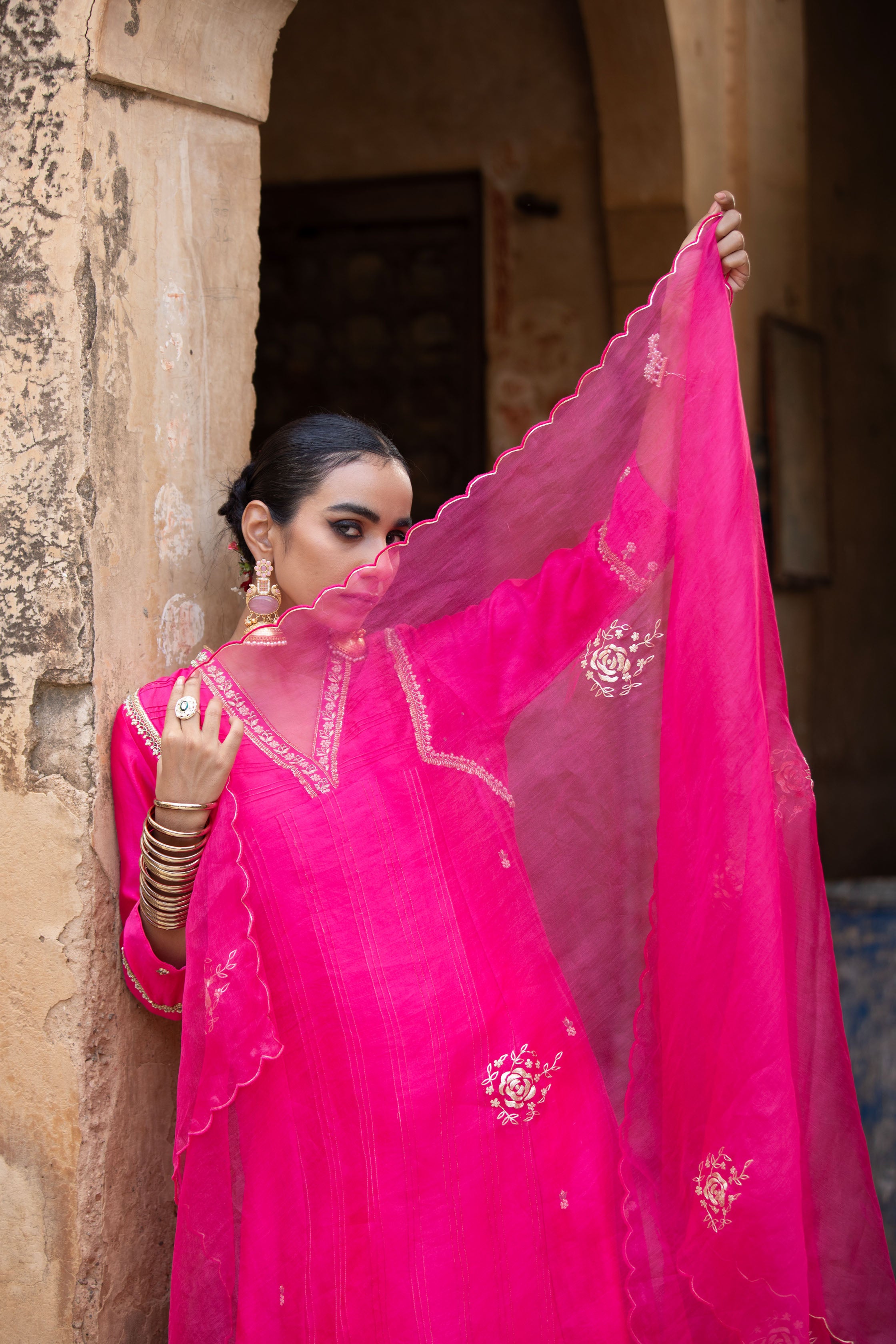 HOT PINK SUIT SET