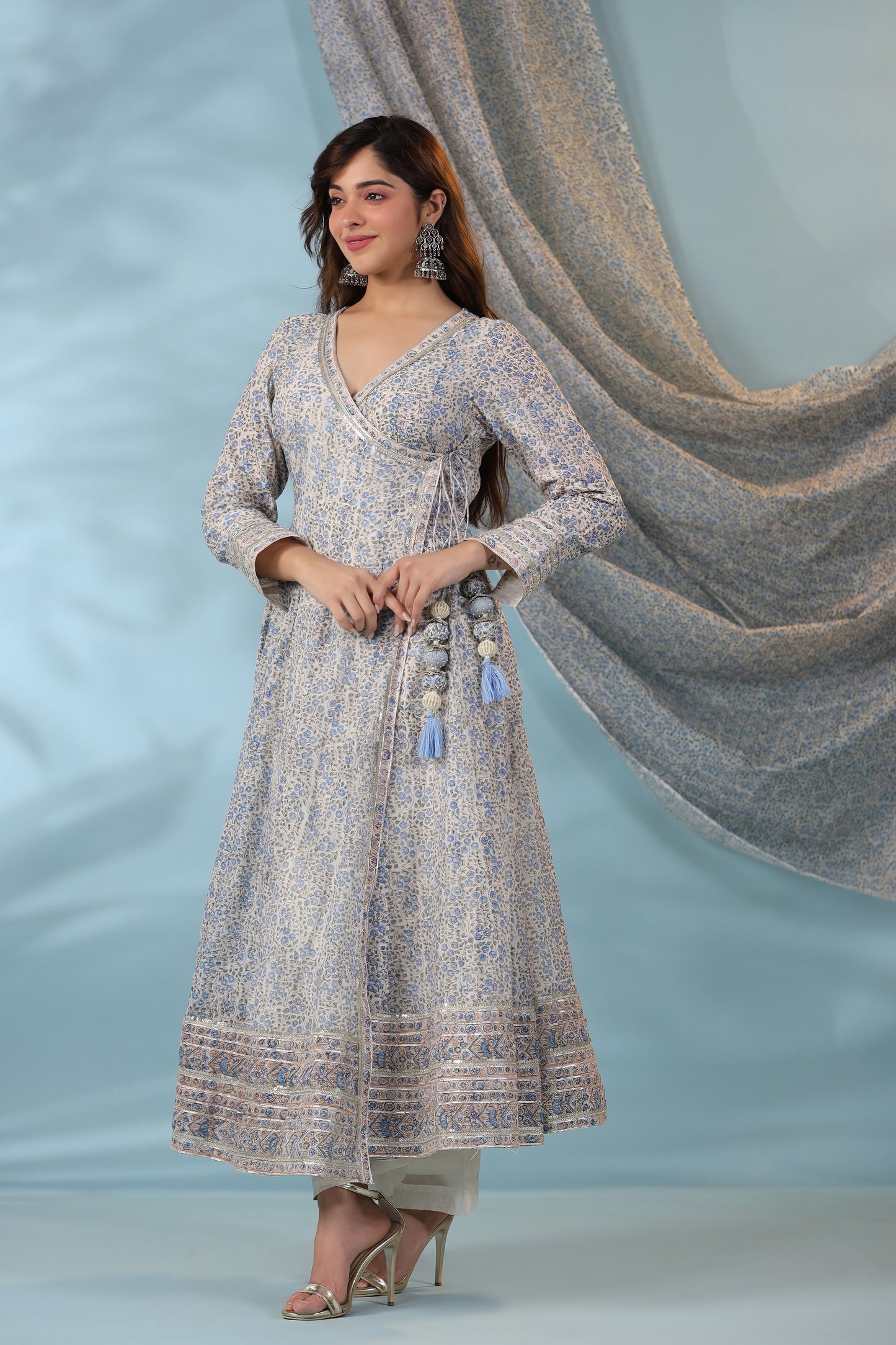 Innayat Blue Anarkali Suit Set