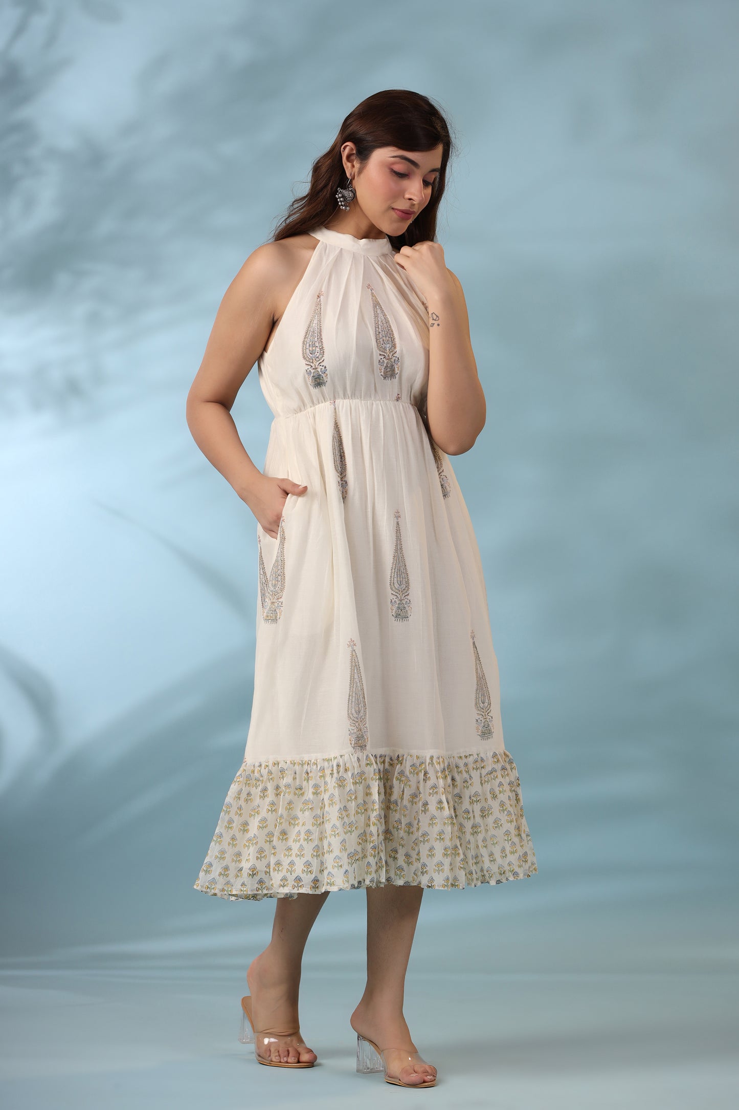 Ivory Halter Dress