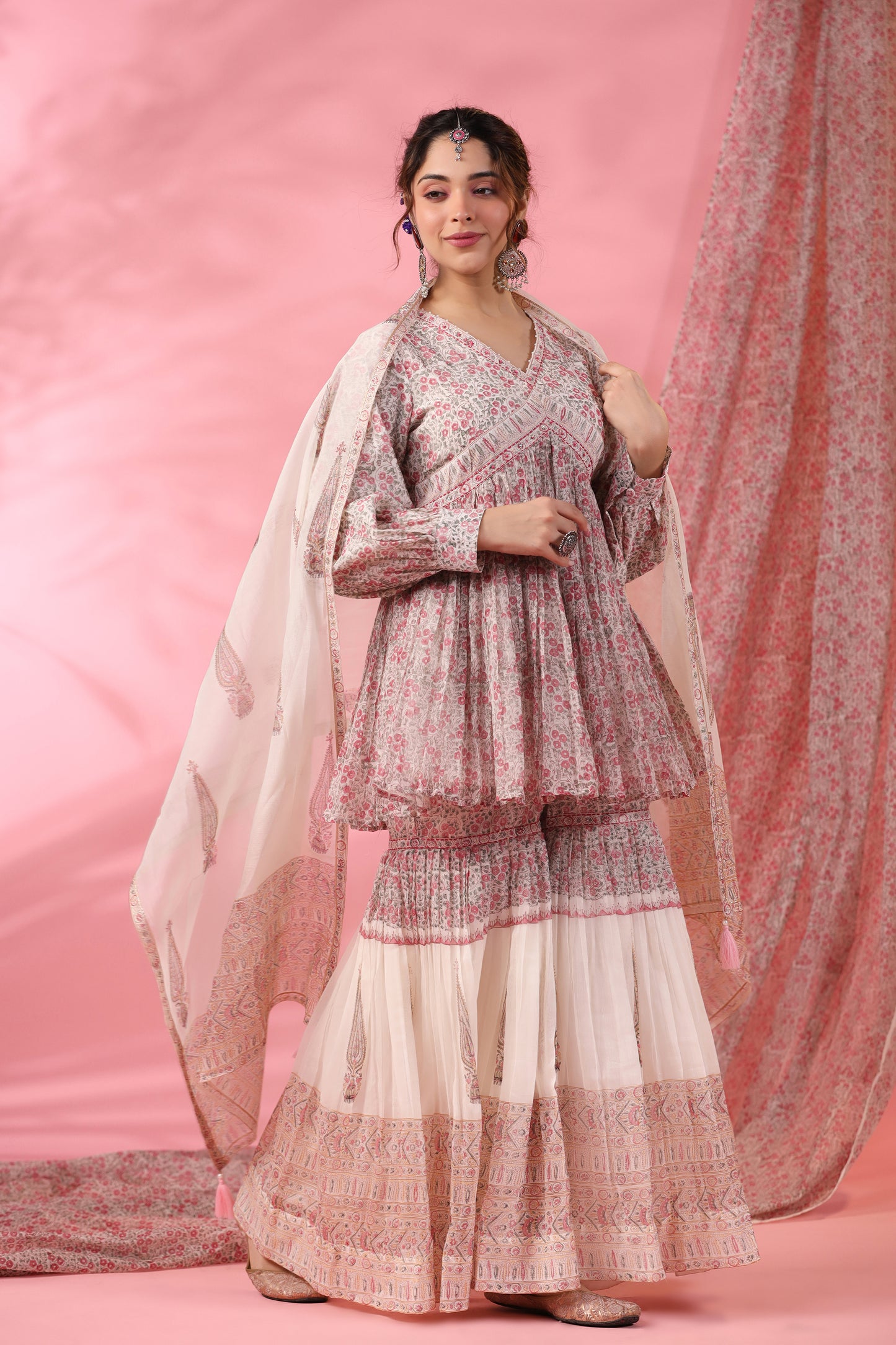 Gulmohar Sharara Suit Set