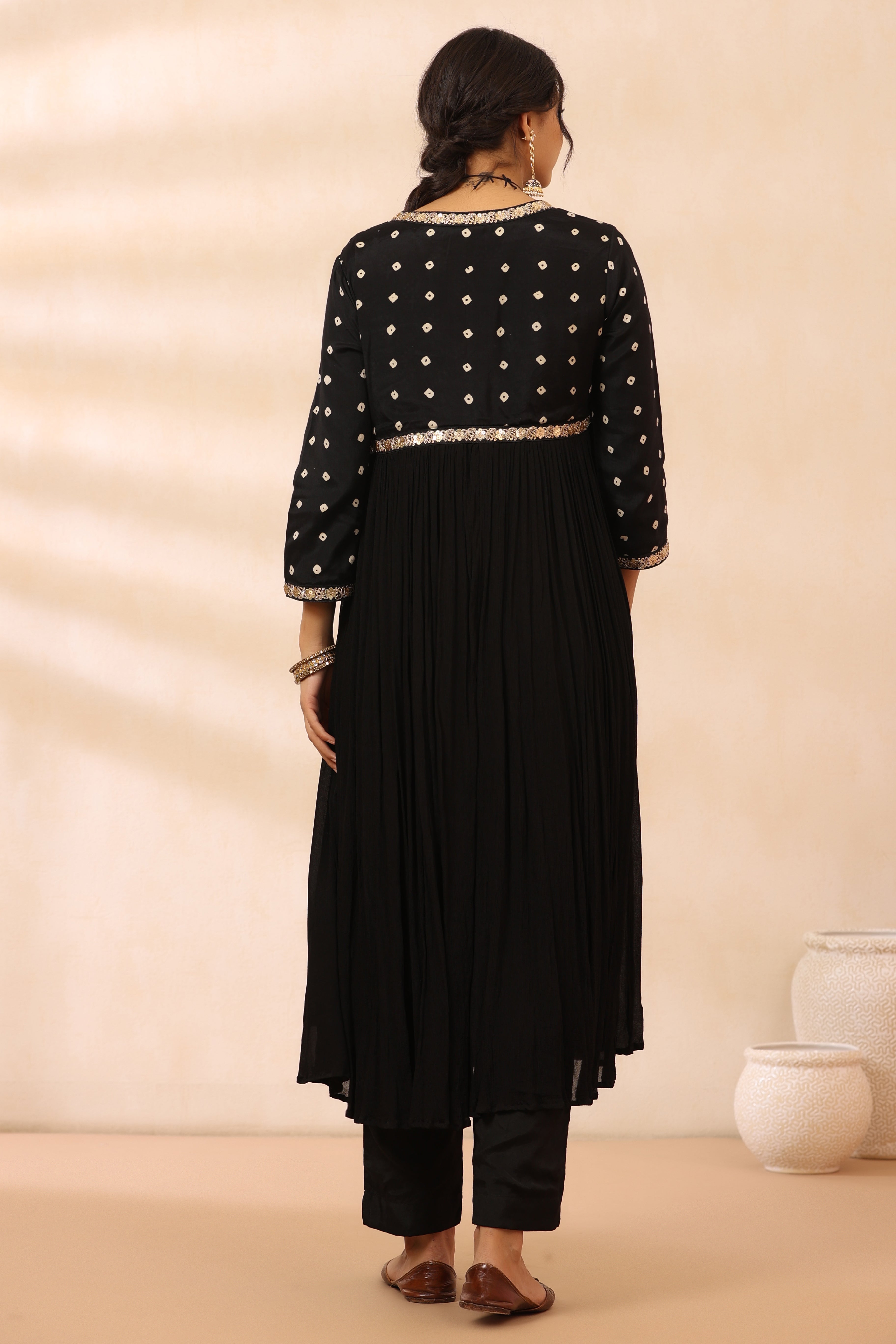 Black Aari Taari Suit Set