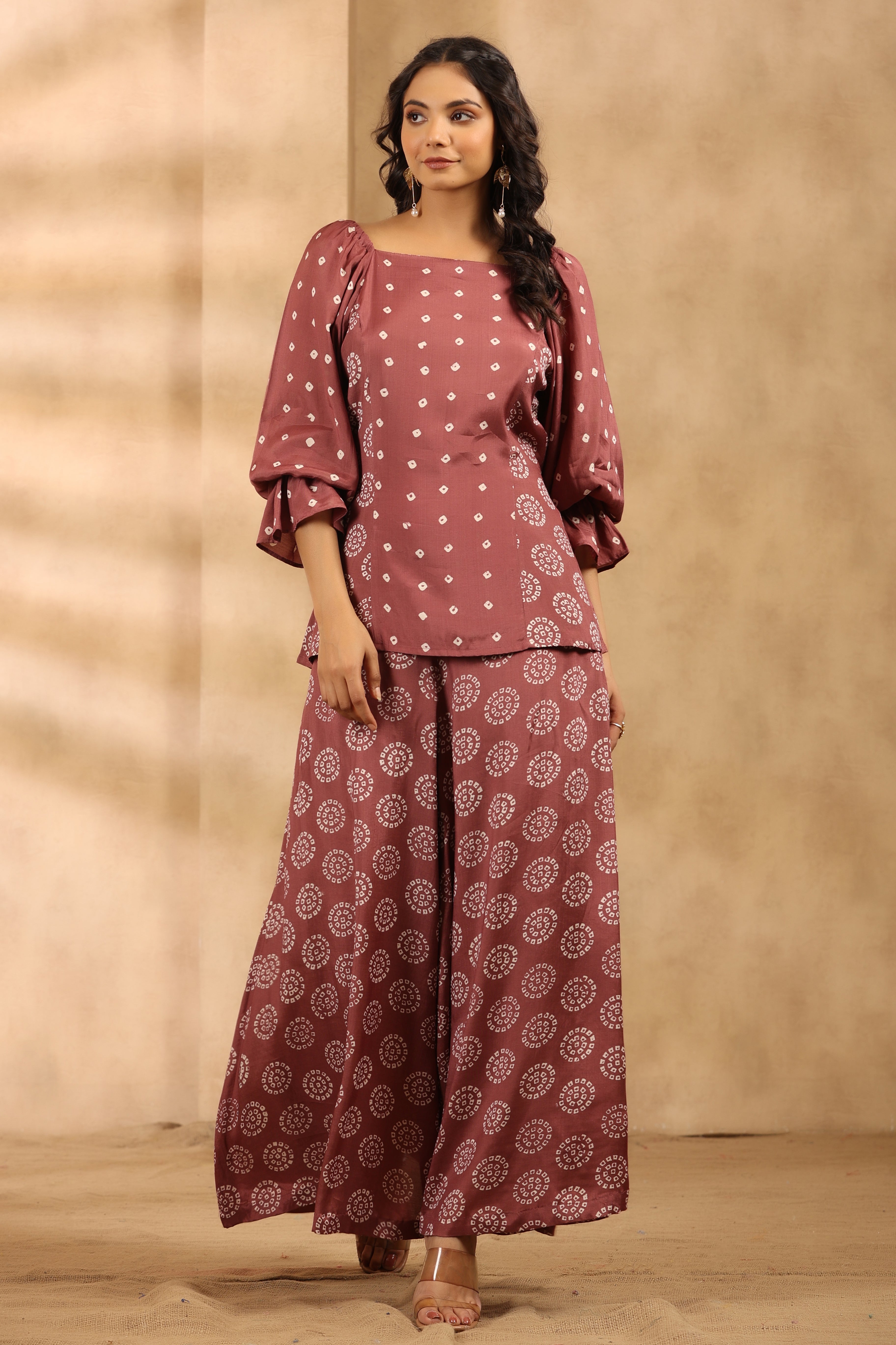 China Pink Tunic Palazzo Set