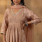Bandhani Beige Gota Lace Suit Set