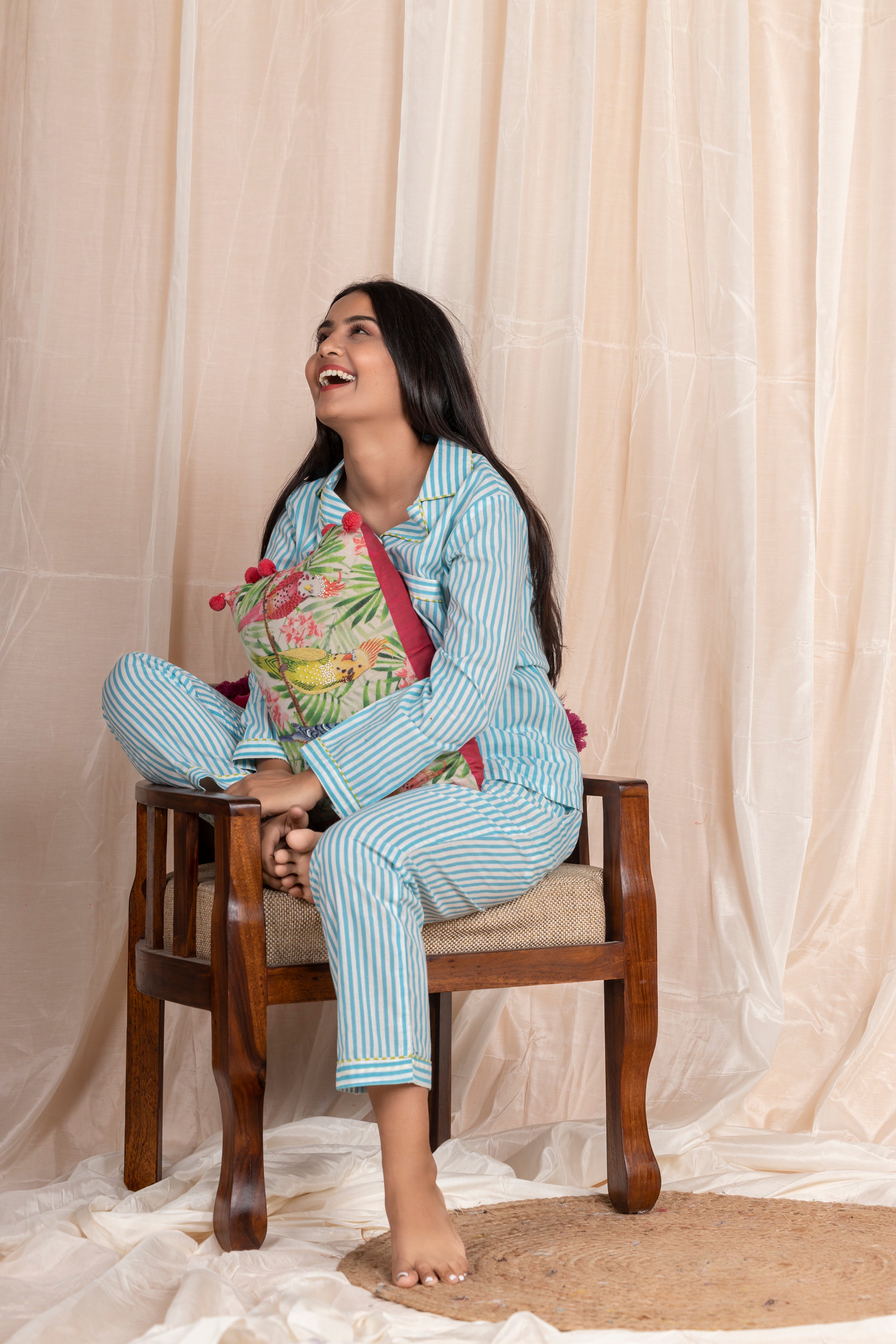 Blue Dhari Night Suit (2 pcs)