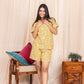 Daisy Yellow Night Suit with Shorts (2 pcs)