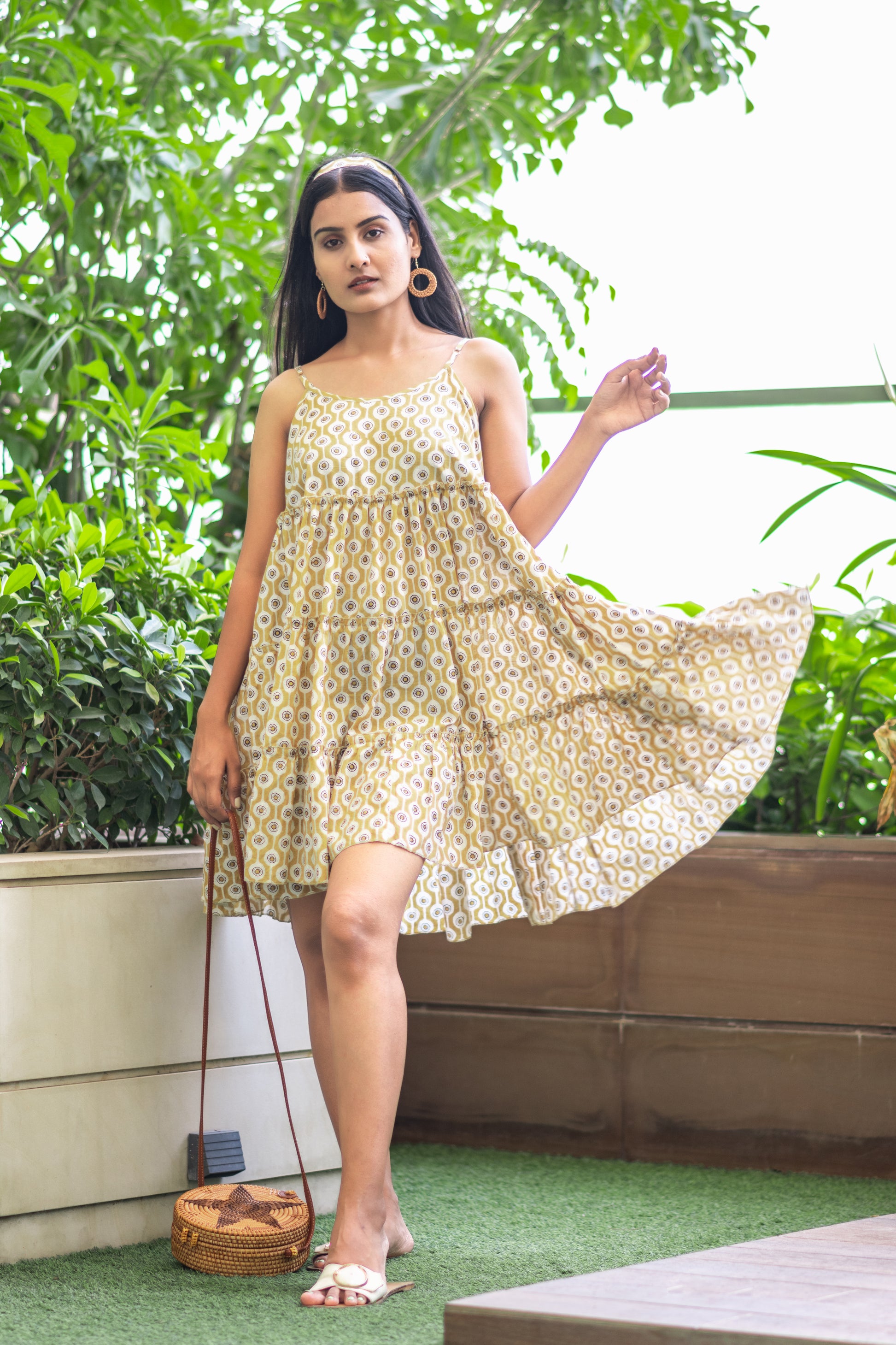 Andekha Lilac Long Tier Dress