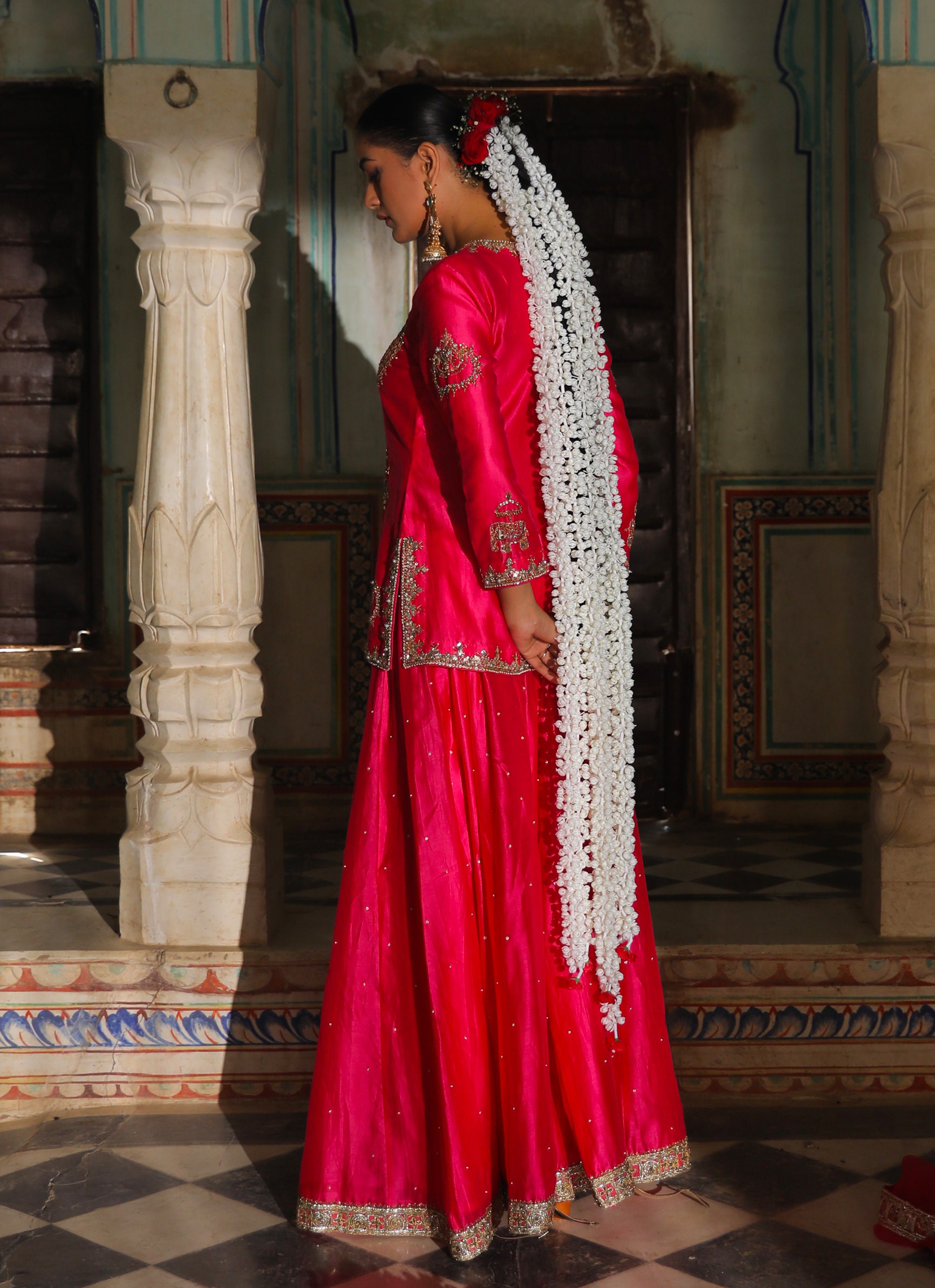 HOT PINK SHARARA SET