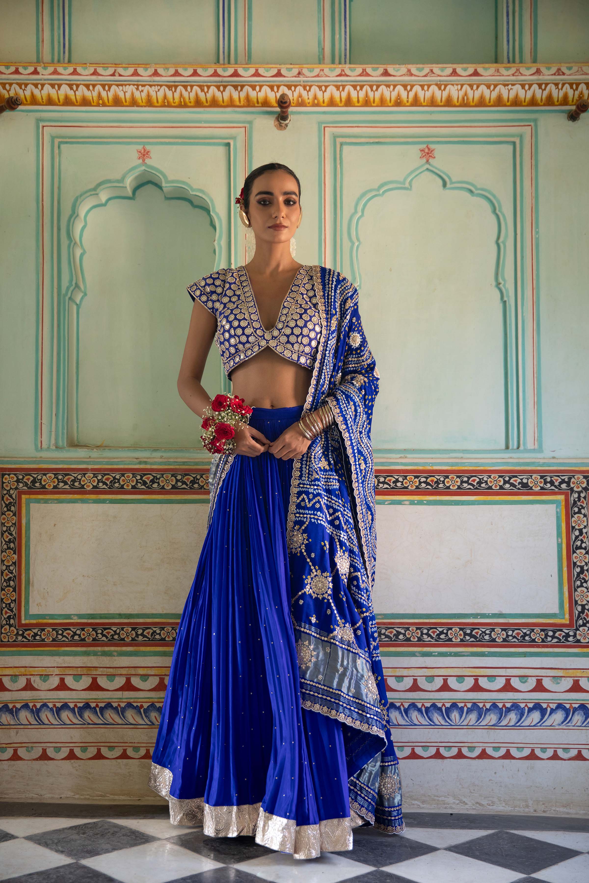 ROYAL BLUE LEHENGA SET