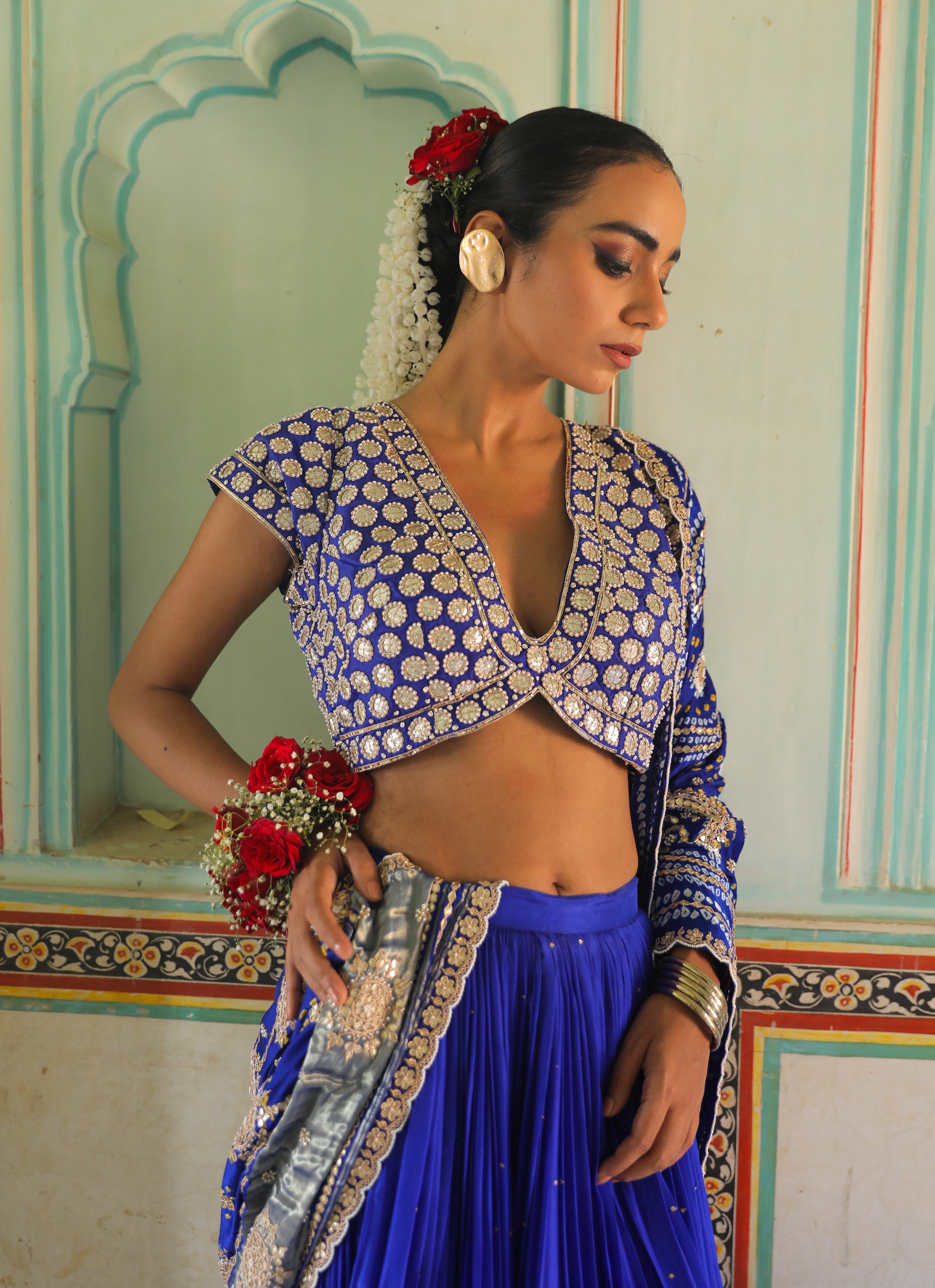 ROYAL BLUE LEHENGA SET