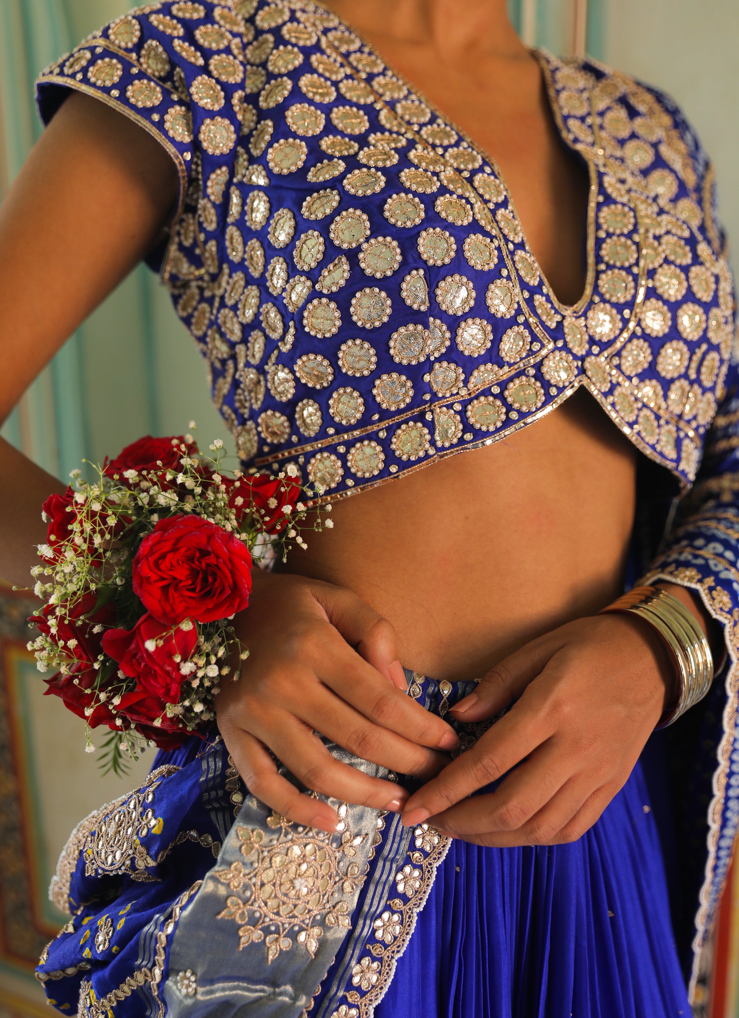ROYAL BLUE LEHENGA SET