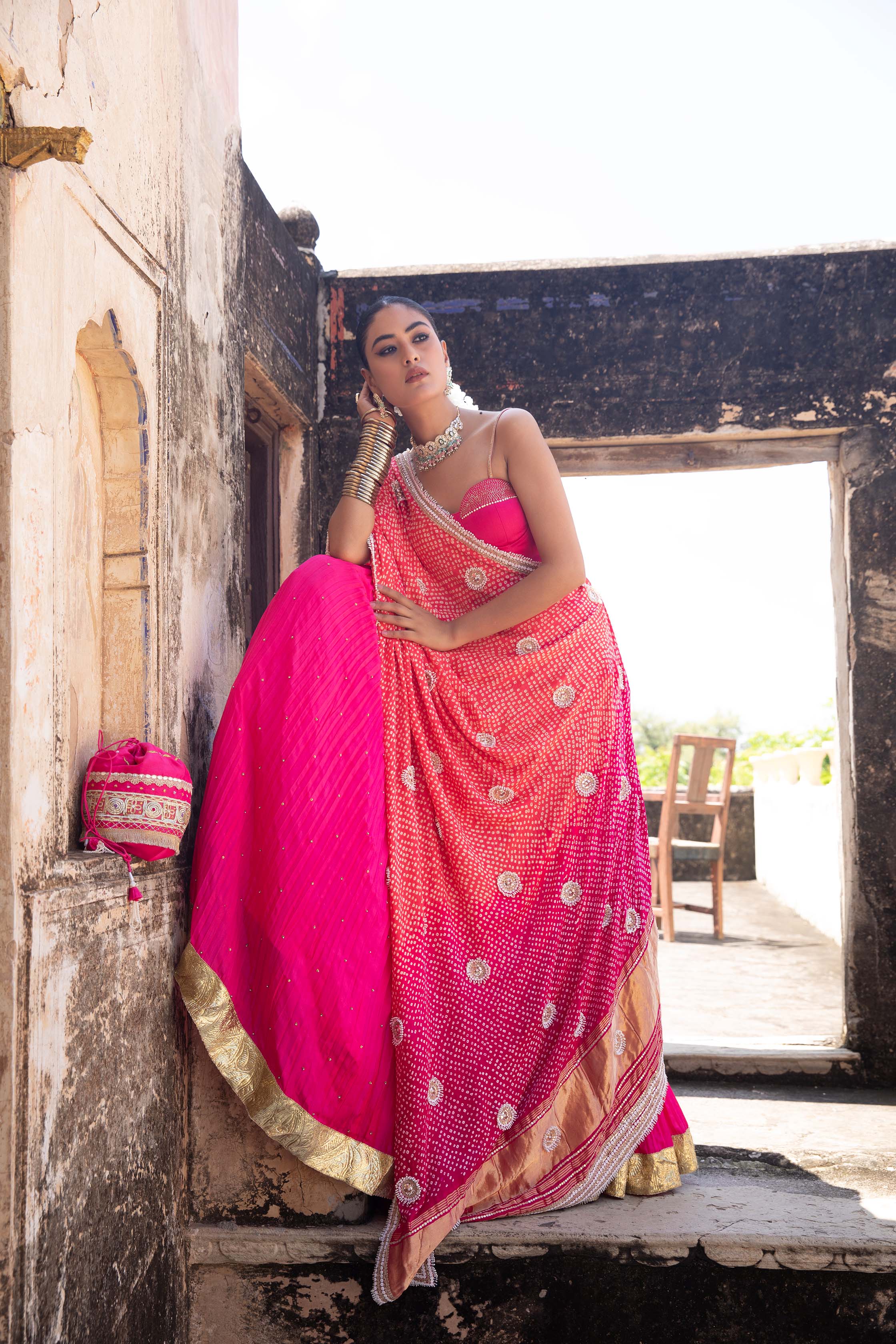 LEHENGA WITH BUSTIER BLOUSE