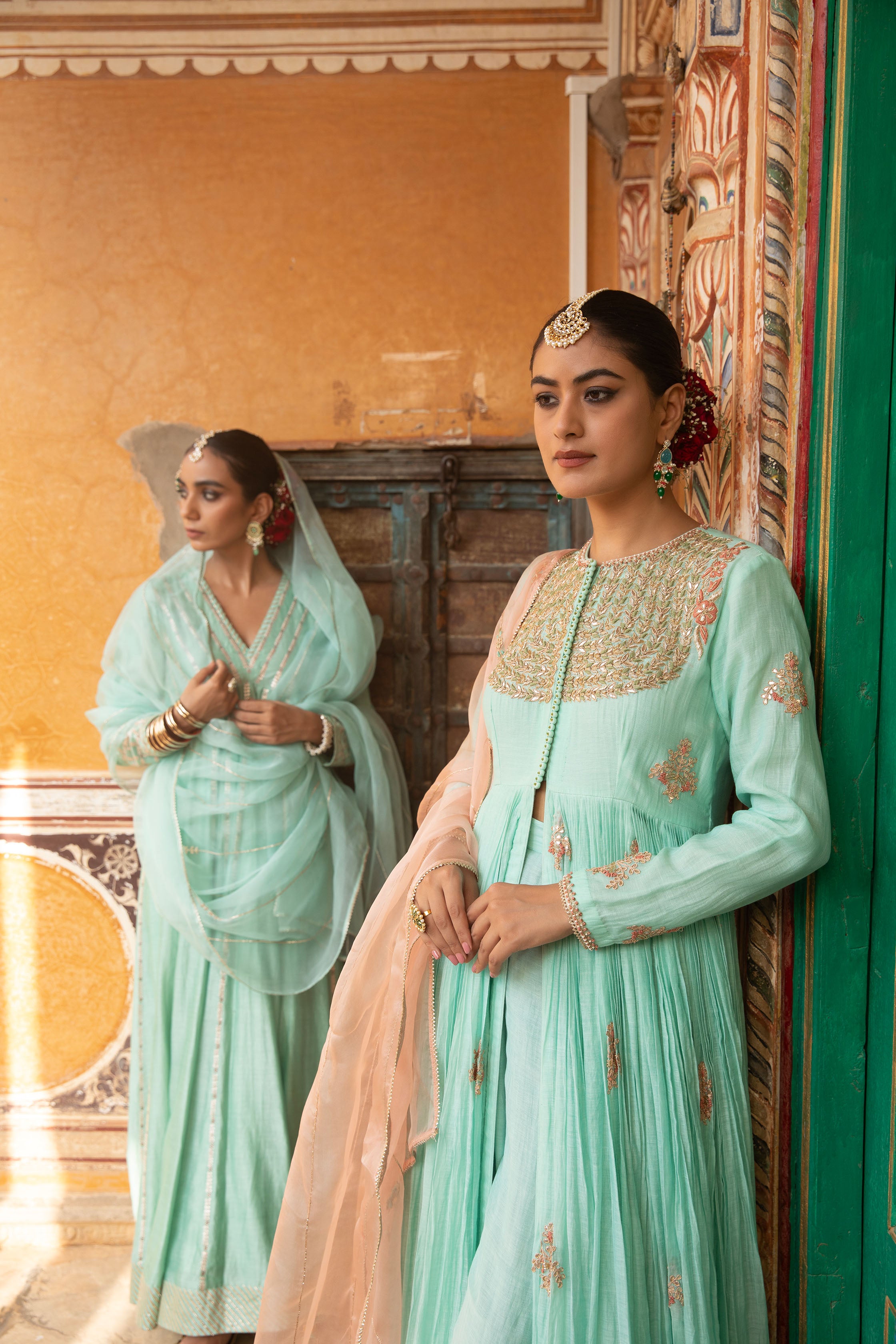 TURQUOISE ANARKALI