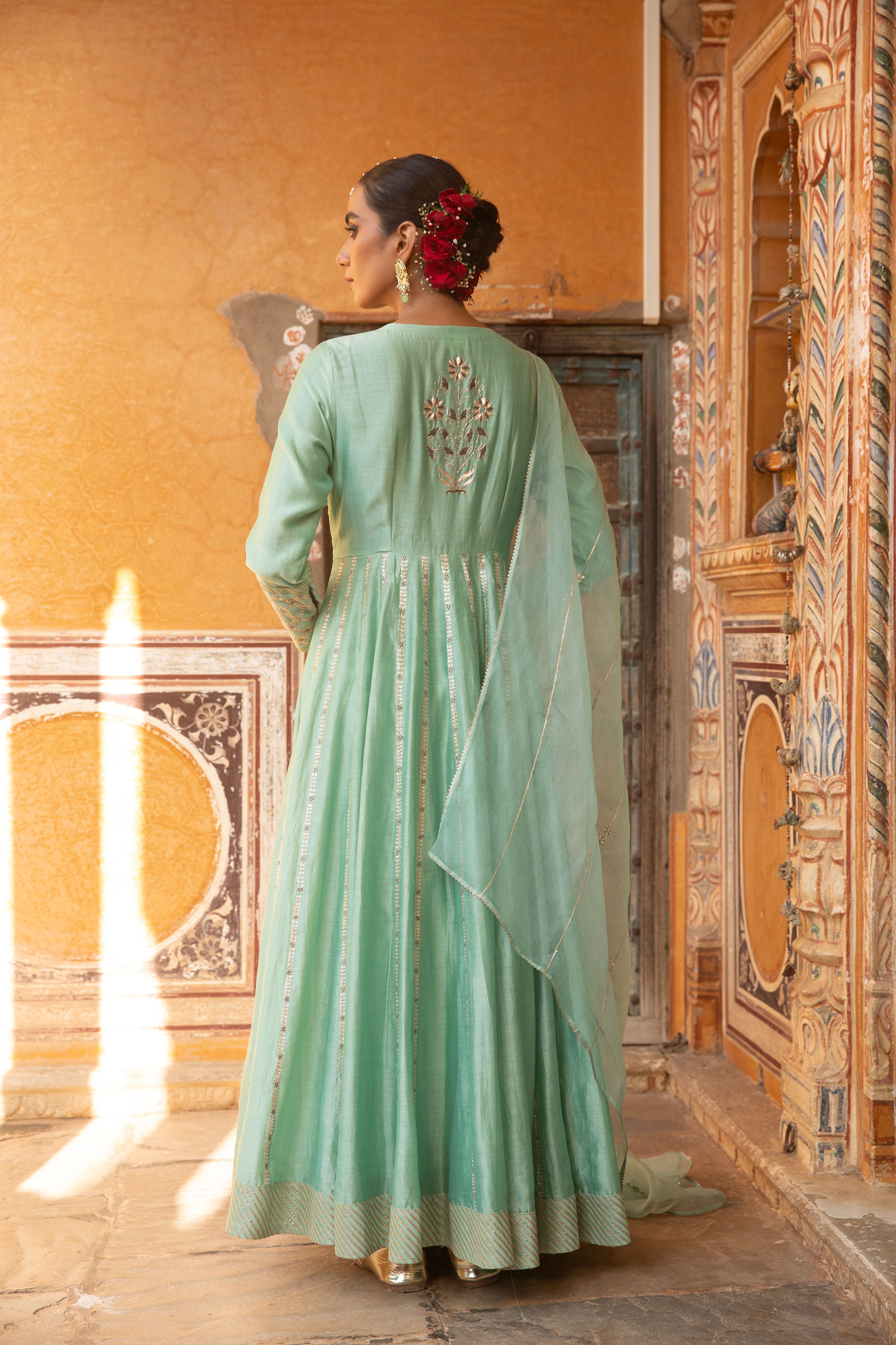 TURQUOISE ANARKALI