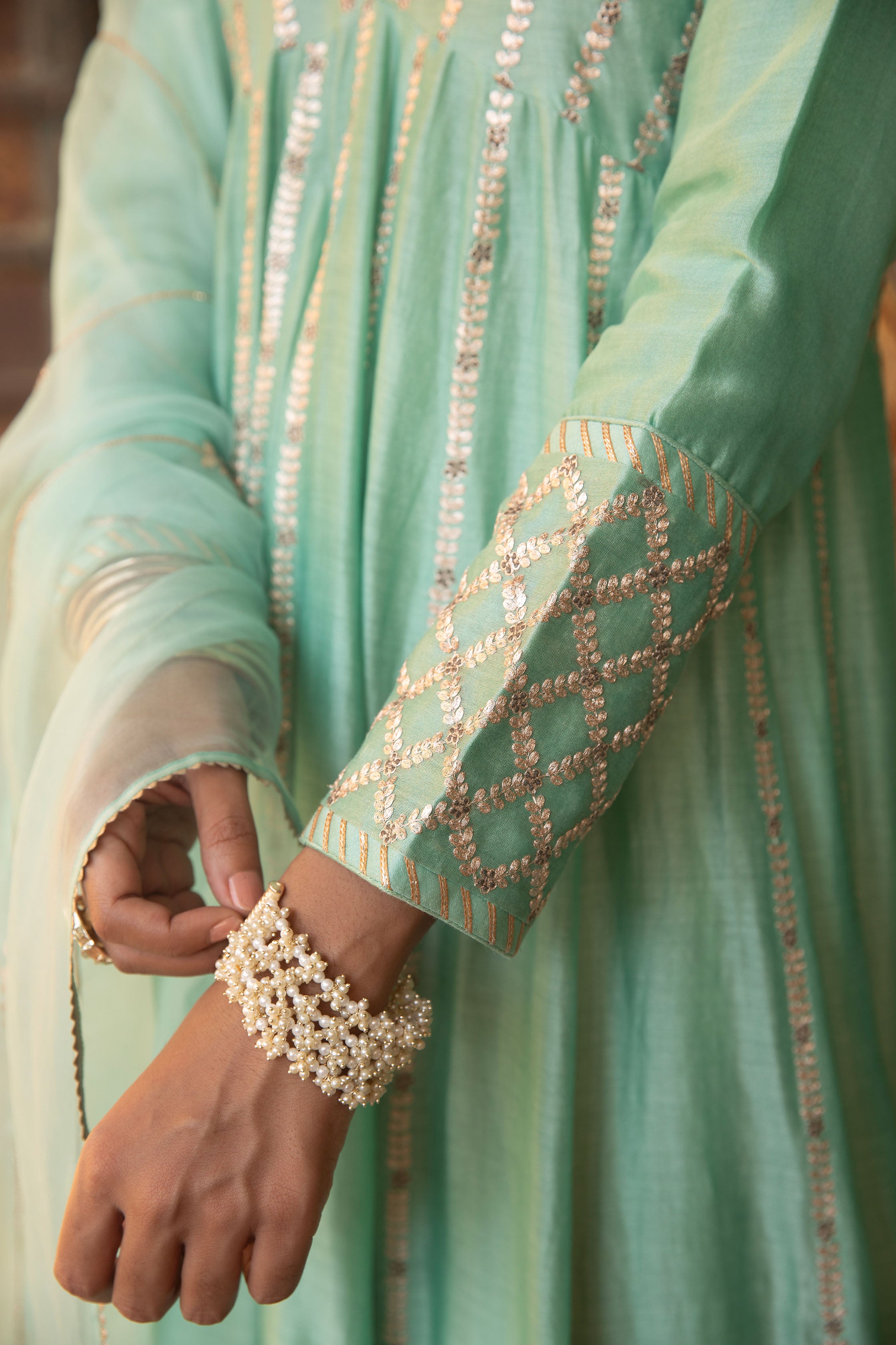 TURQUOISE ANARKALI