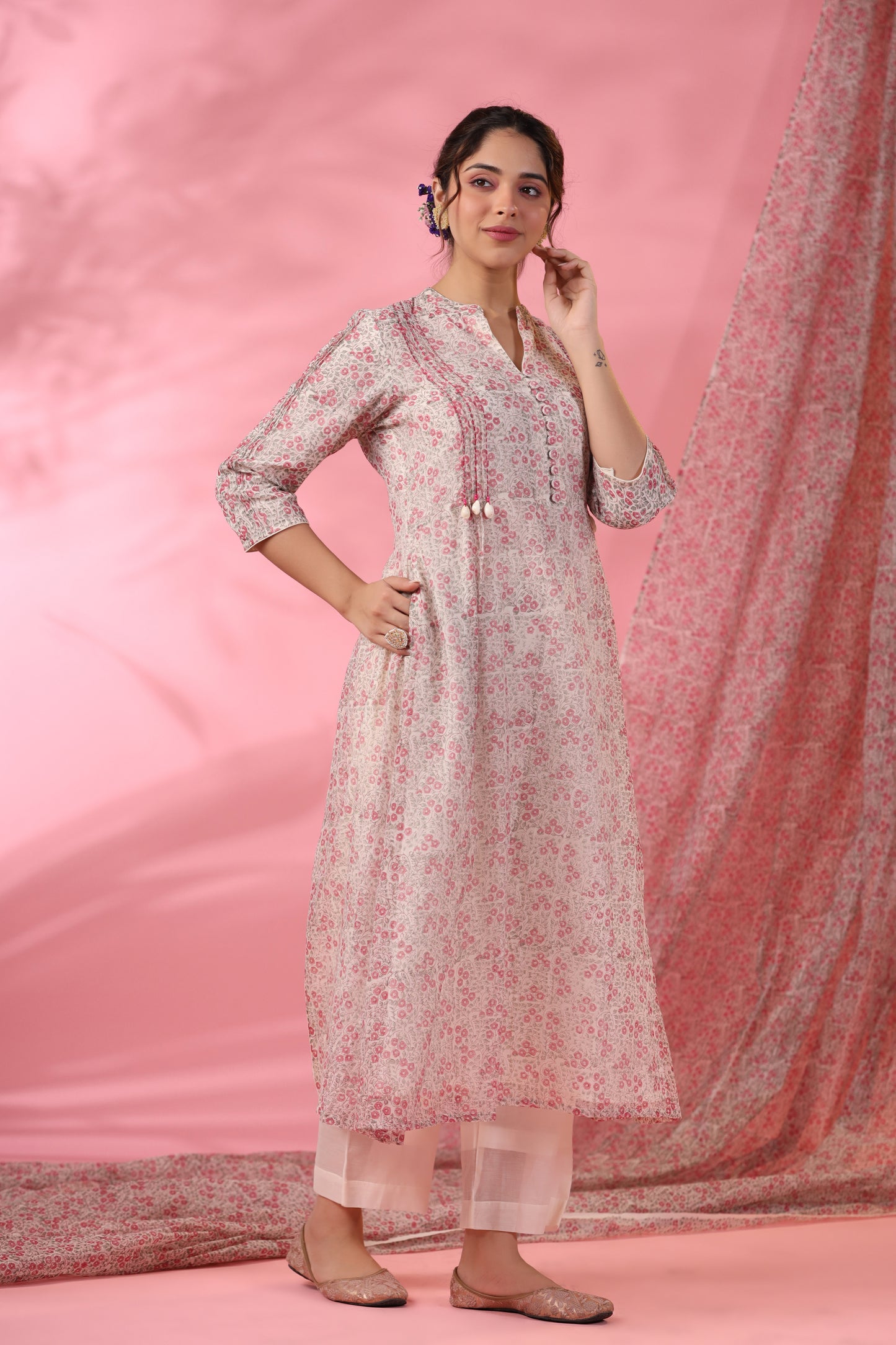 Gulbagh Box Pleated Suit Set