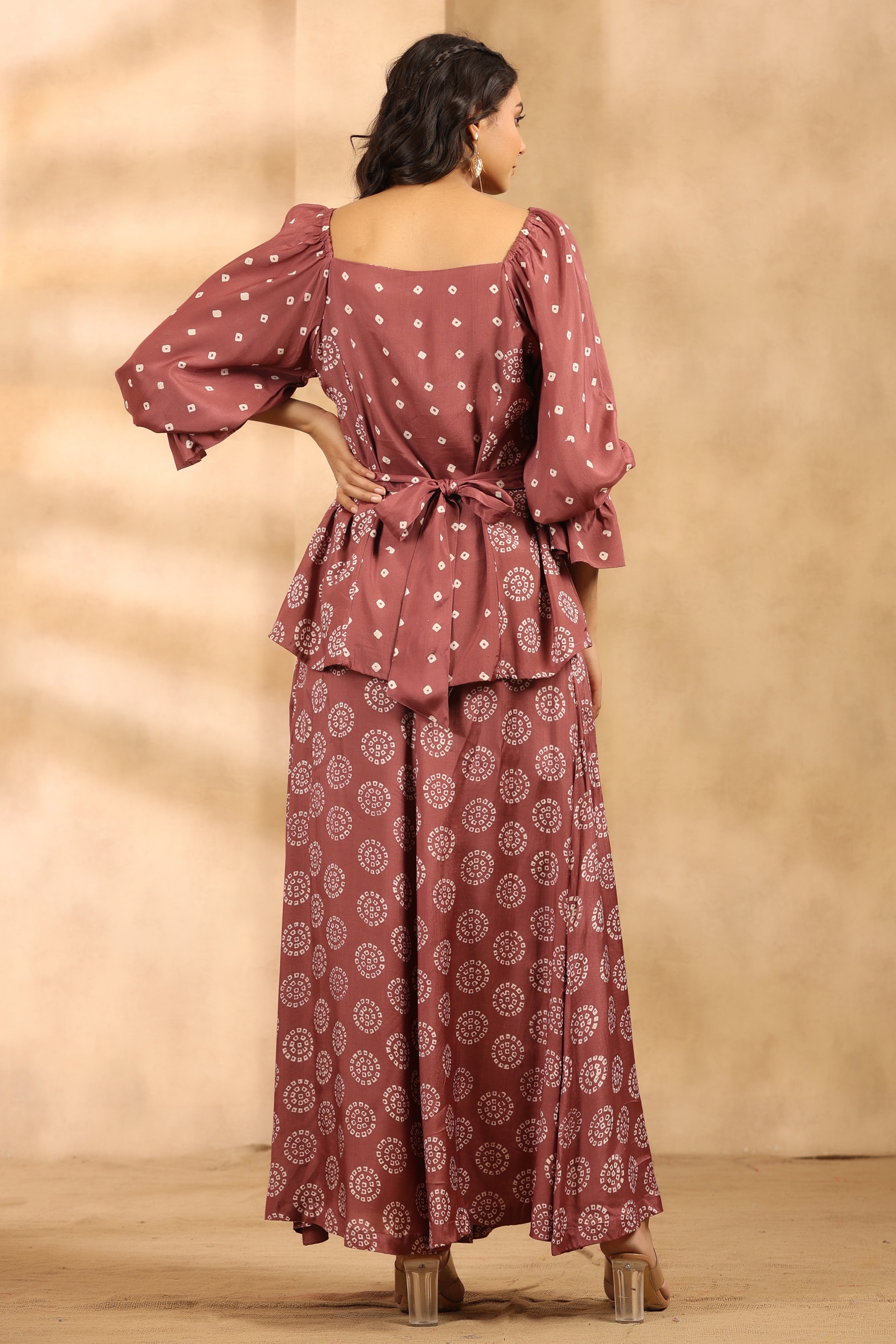 China Pink Tunic Palazzo Set