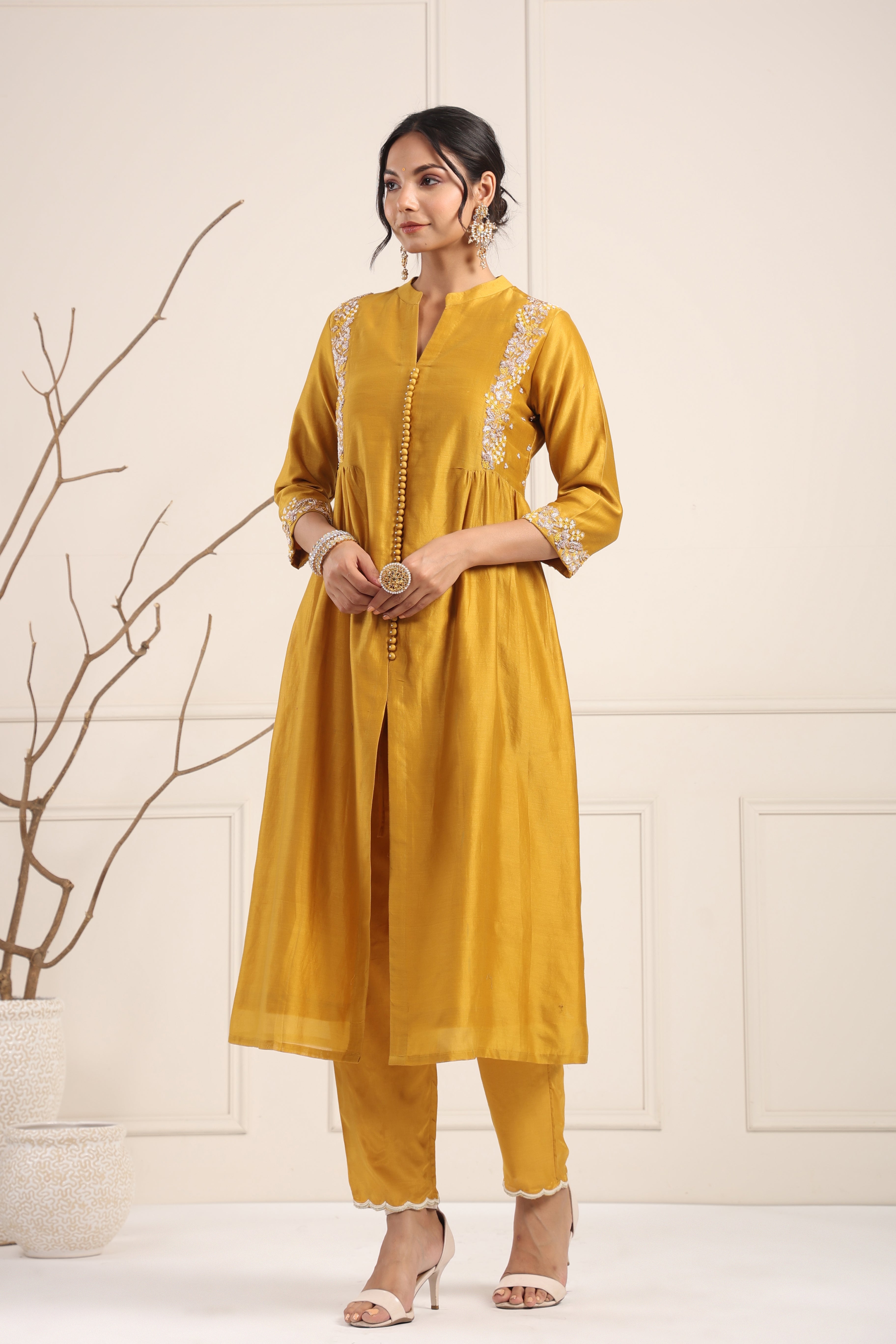 Bright Mustard Suit Set