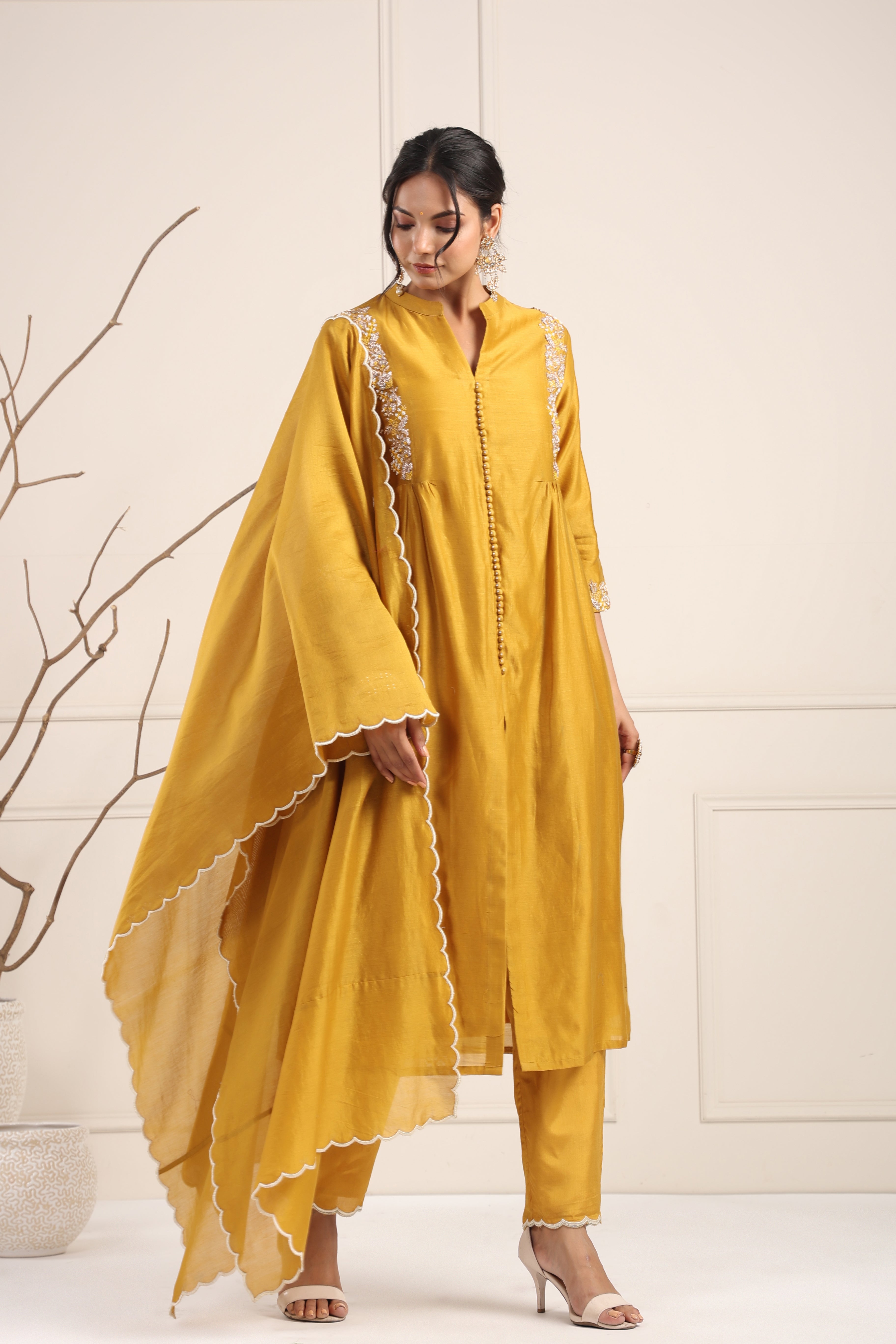 Bright Mustard Suit Set