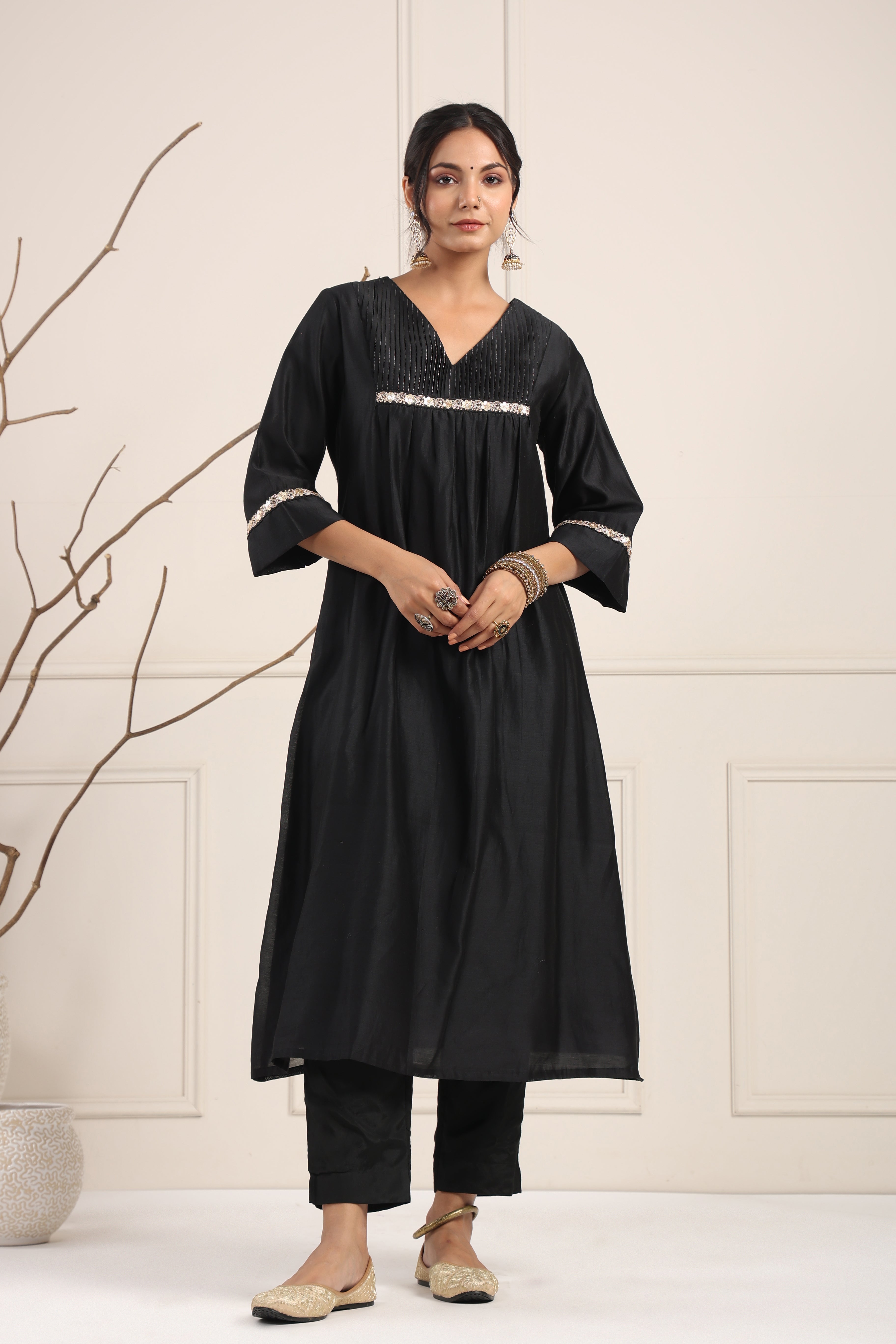 Bling Black Kurta Set