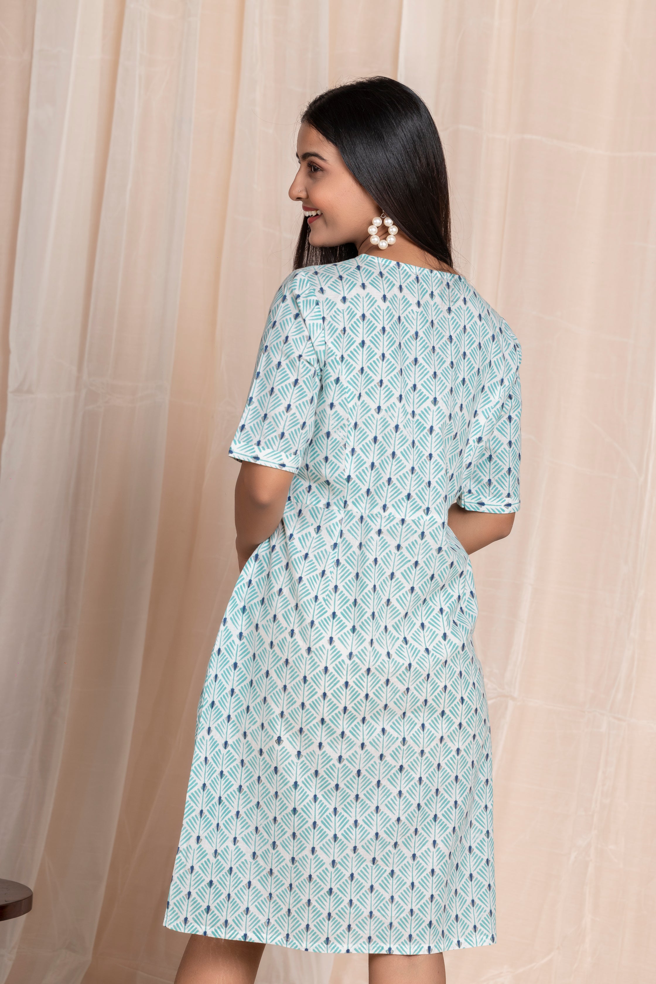 Aqua Shirt Dress