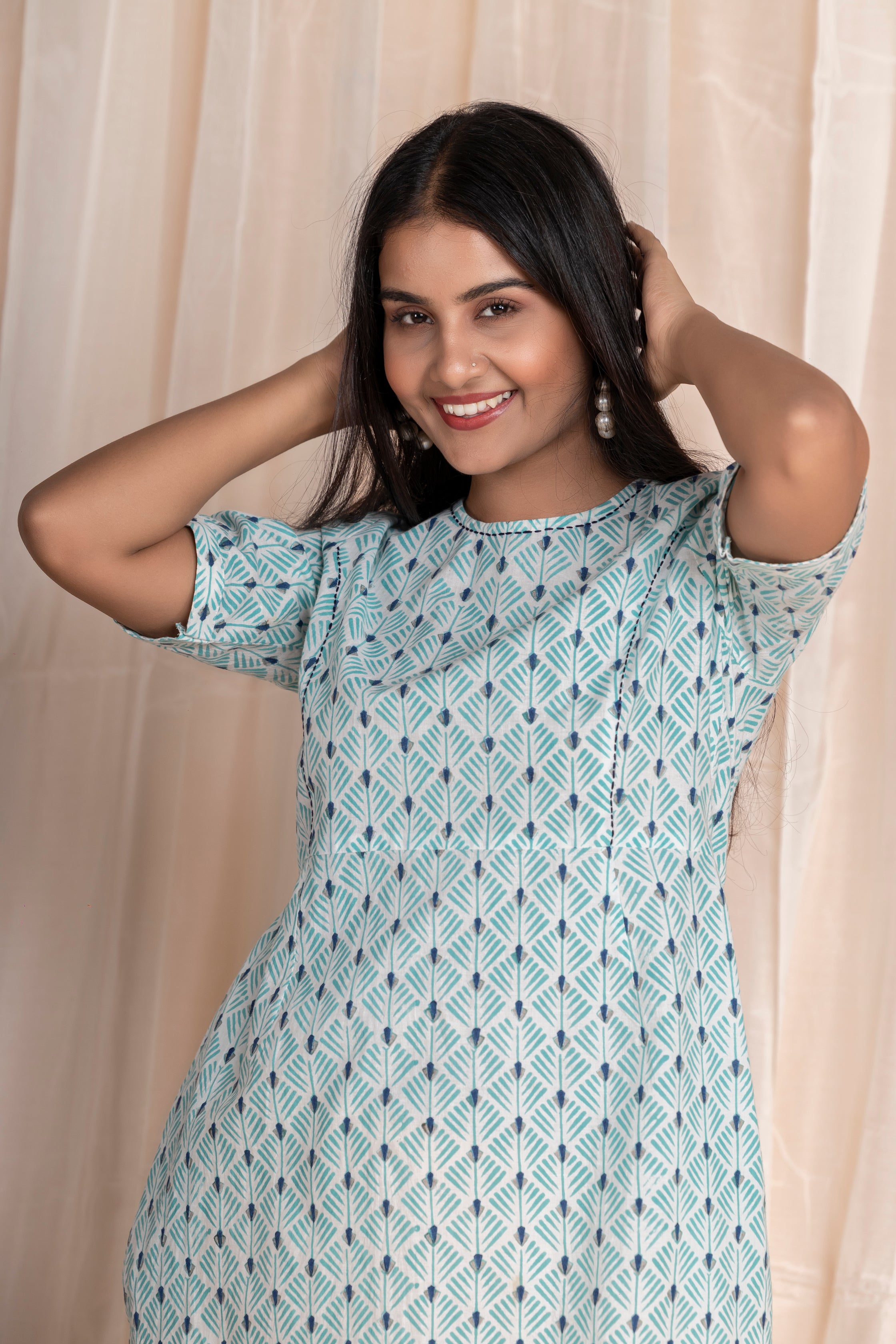 Aqua Shirt Dress