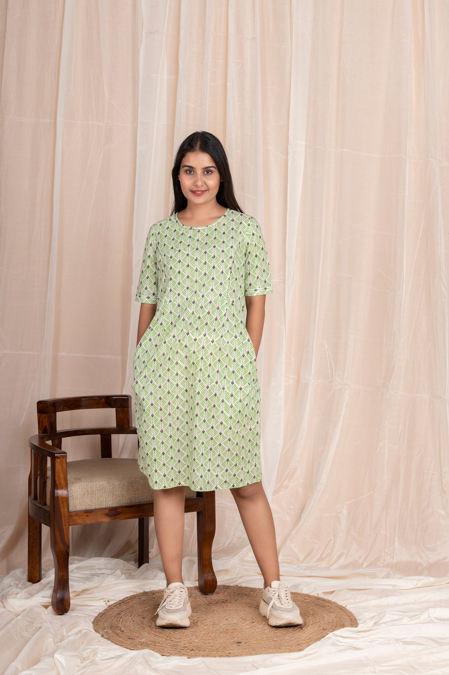 Green Shirt Dress