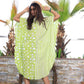 Coral Stripe Shirt Dress Kaftan (Green Combo)